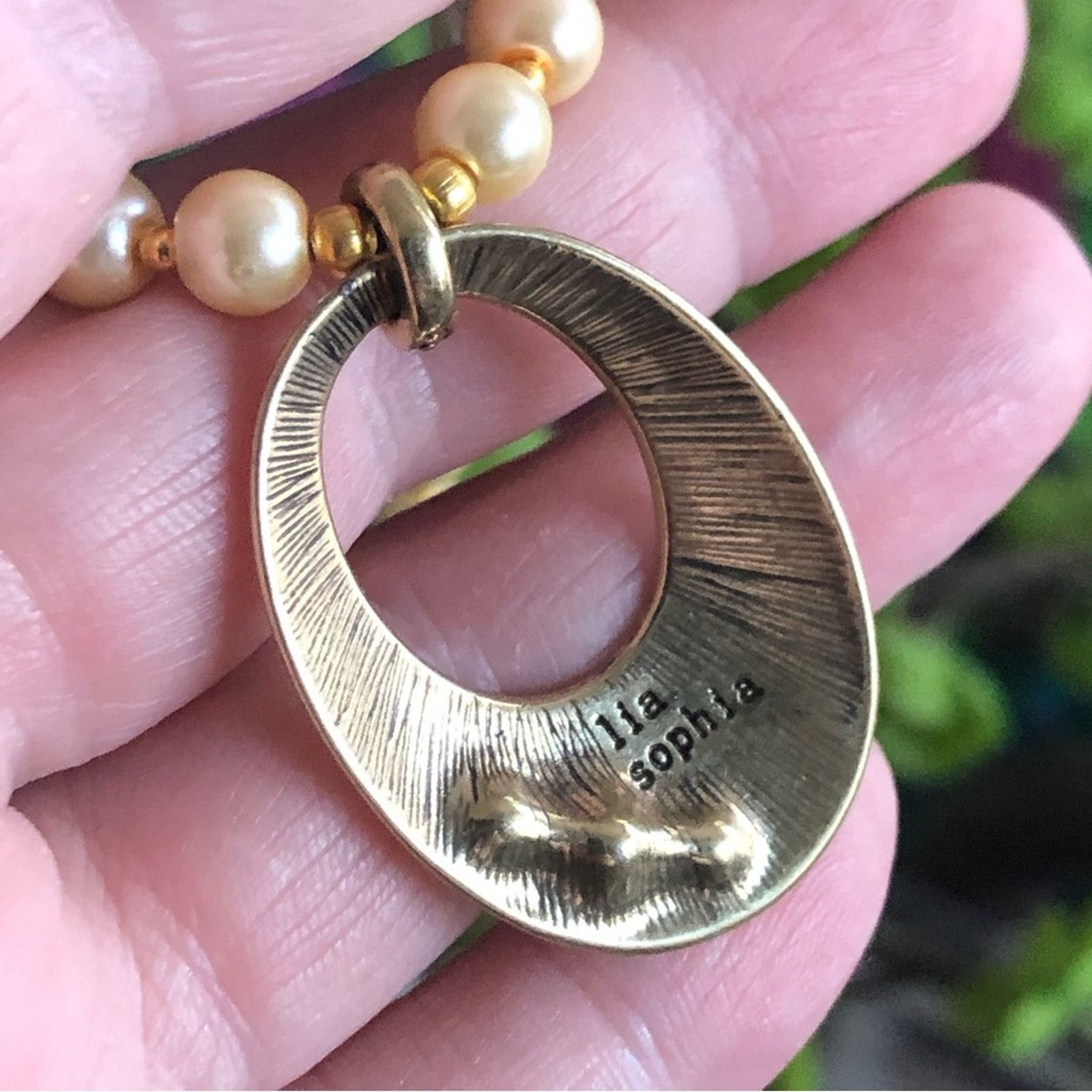 Handmade Handcrafted repurpose stone open raindrop Pearl necklace Size ONE SIZE - 9 Thumbnail