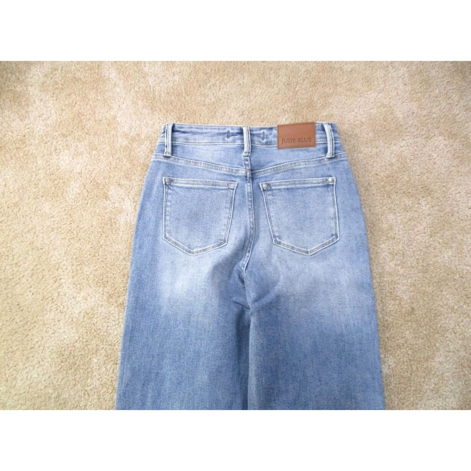 Vintage Judy Blue Jeans Women Wide-Leg 1/25 Blue Denim High Rise Stretch 33in Inseam 5-Pocket Size 25" / US 0 / IT 36 - 5 Thumbnail