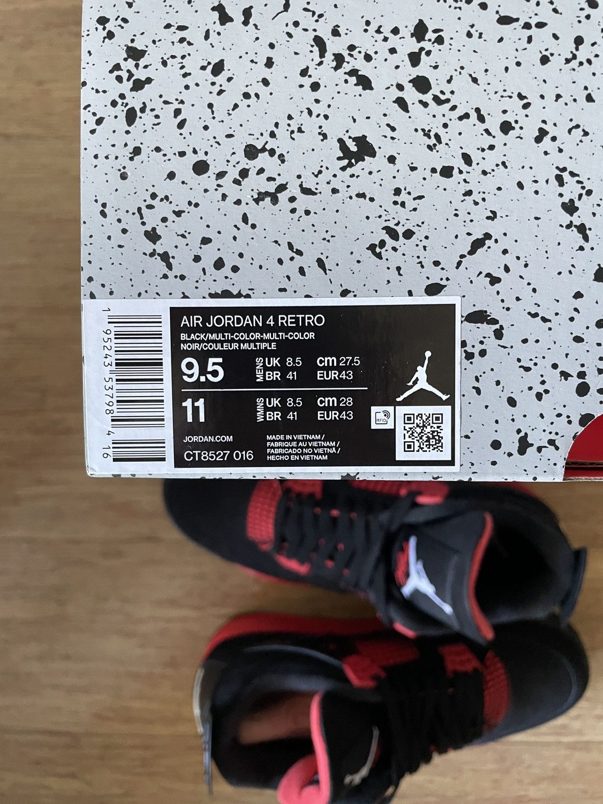Jordan Brand Jordan 4 Red Thunder new in box Size US 9.5 / EU 42-43 - 8 Thumbnail