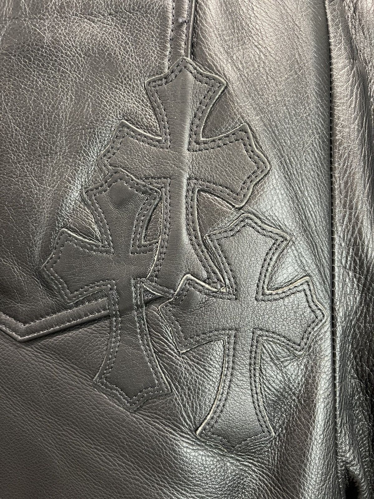 Chrome Hearts Chrome Hearts cross patch leather biker pants Size US 34 / EU 50 - 13 Thumbnail