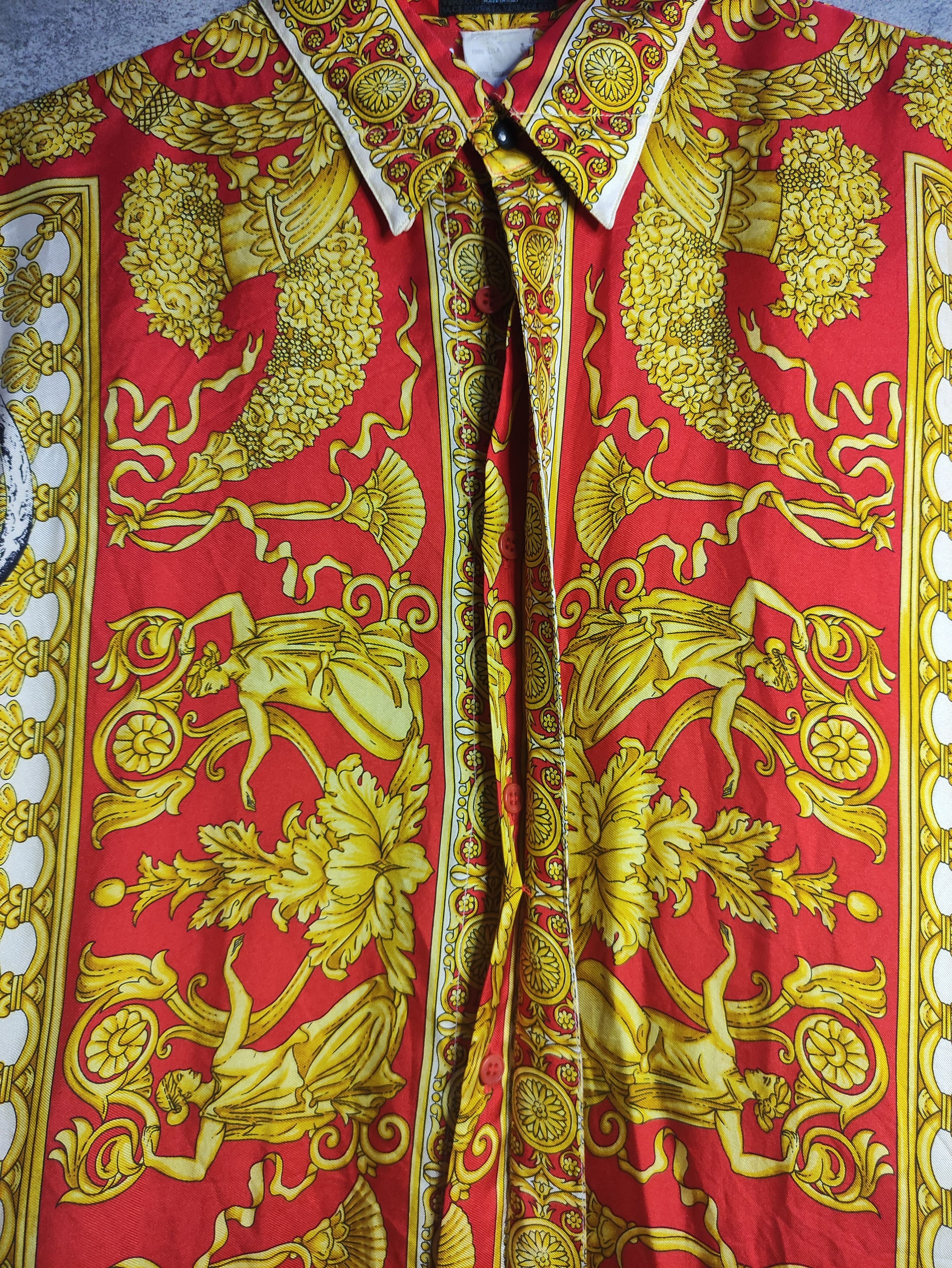 Versace × Vintage Vintage Luxury - Versace instante Silk Shirt Size US L / EU 52-54 / 3 - 7 Thumbnail