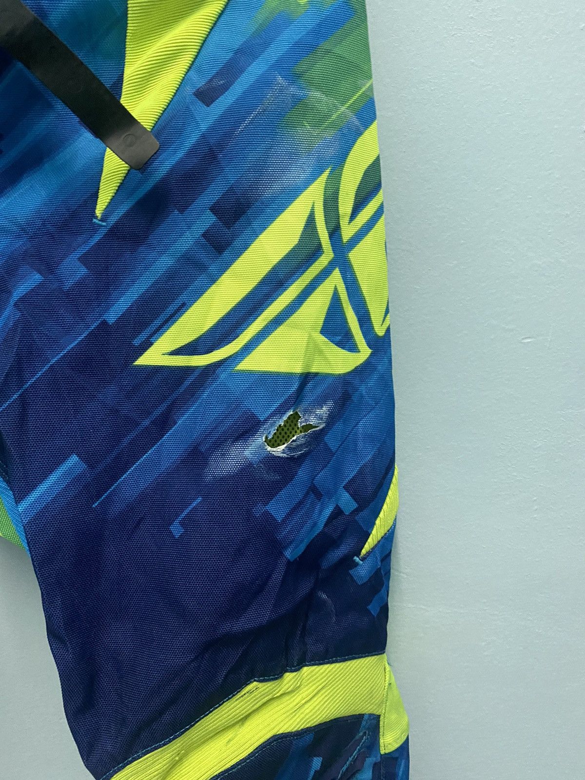 Alpinestars × Fox Racing Fly racing blue green suit race pant🚀 Size US 35 - 3 Thumbnail