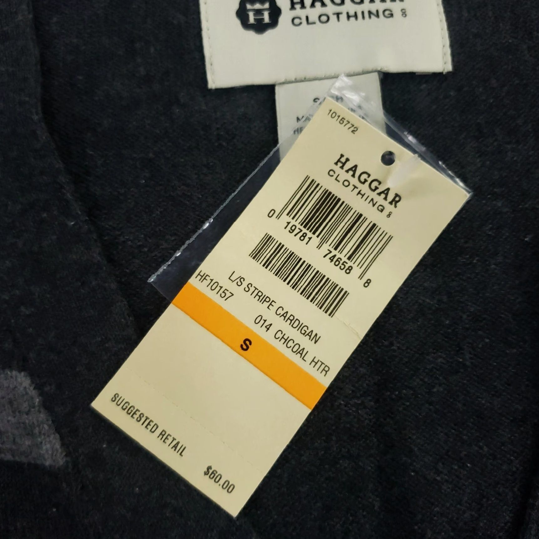 Haggar Haggar Mens Cardigan Sweater Small Gray Knit Long Sleeve V Neck Size US S / EU 44-46 / 1 - 6 Thumbnail