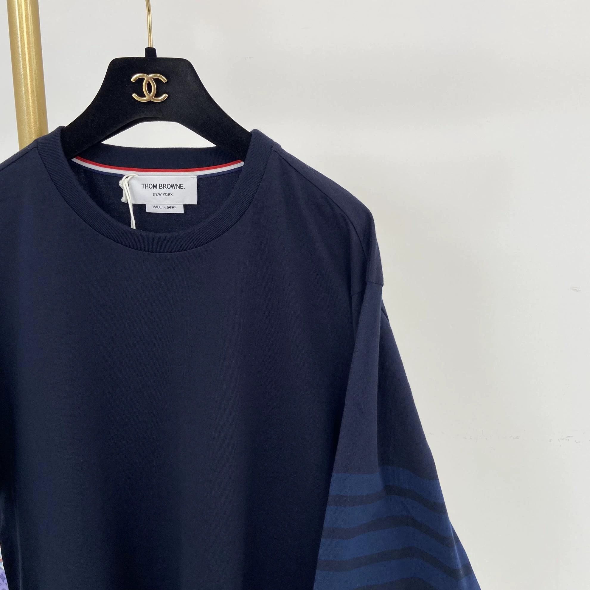 Thom Browne THOM BROWNE 4-stripe cotton long-sleeve tee 2 Size US M / EU 48-50 / 2 - 3 Thumbnail