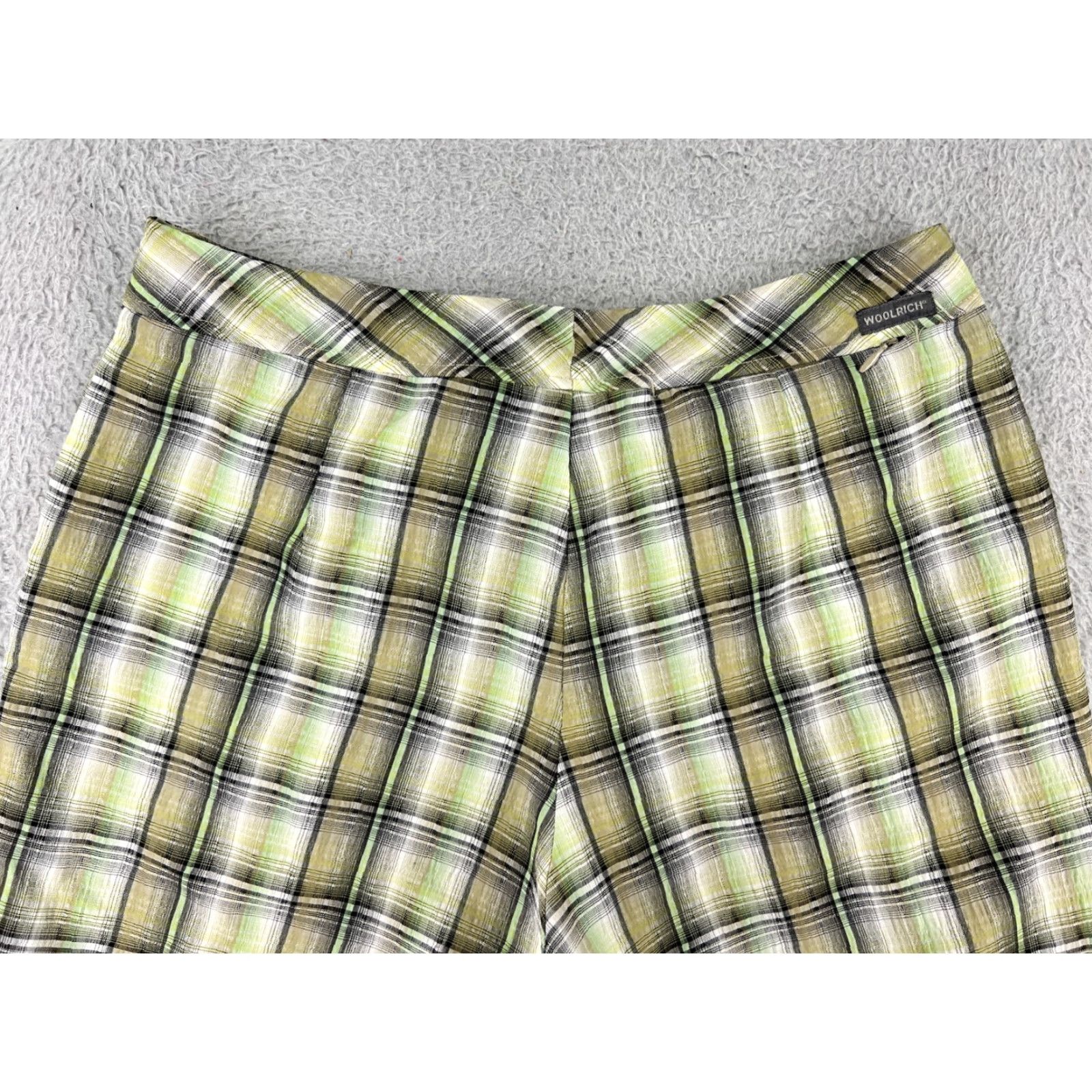 Vintage Woolrich Shorts Womens 30 Green Plaid Polyester Blend Pockets Lightweight Summer Size 30" / US 8 / IT 44 - 3 Thumbnail