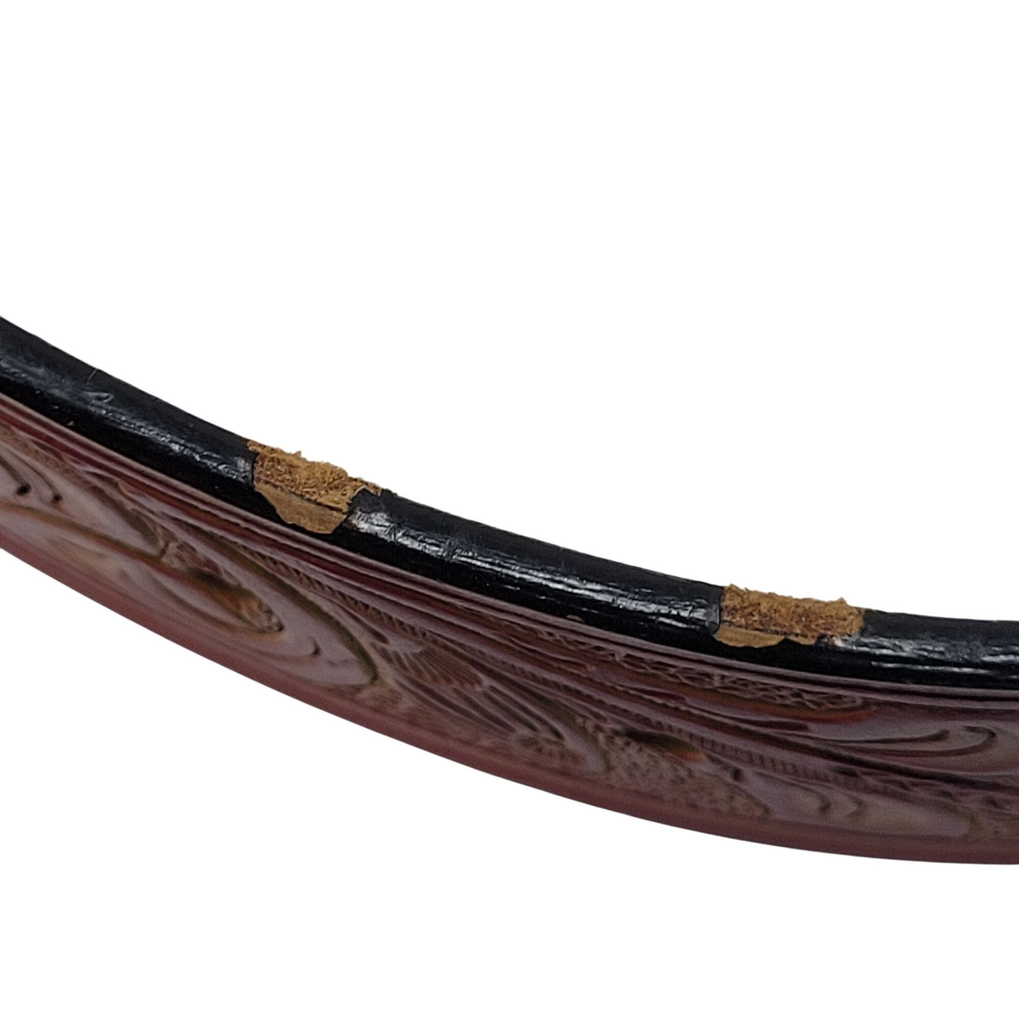Vintage Vintage Style Tooled Bonded Leather Red Belt S Floral Design Size ONE SIZE - 10 Thumbnail