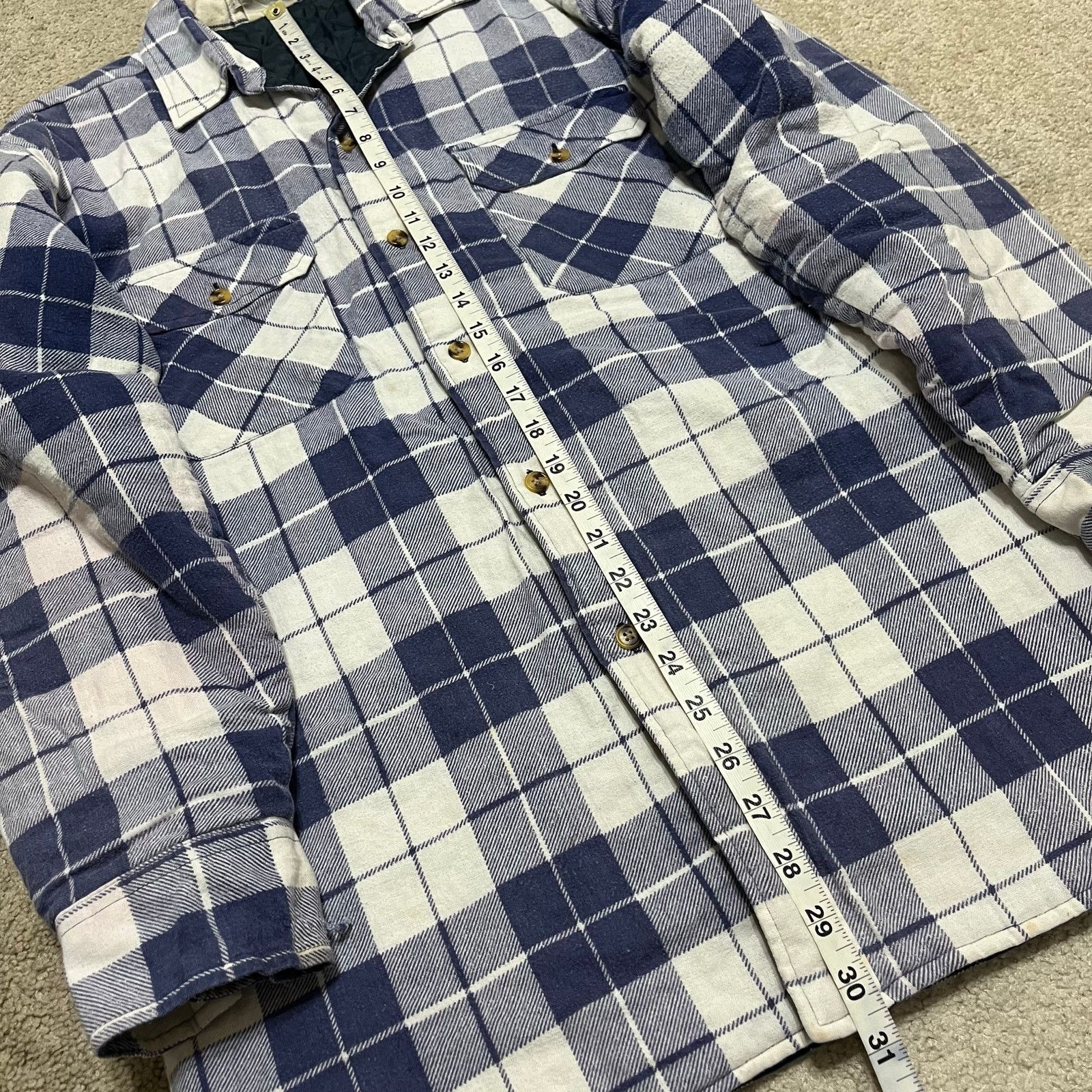 Lee Vintage 80s 90s Lee Lined Purple/Blue/White Plaid Button Up Size US M / EU 48-50 / 2 - 5 Thumbnail