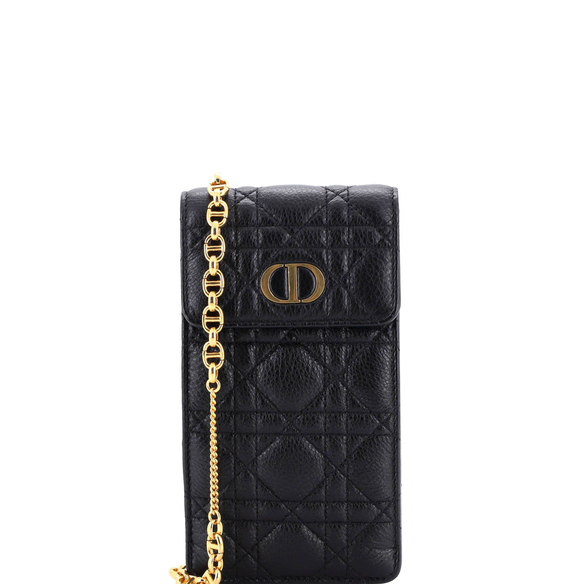 Dior Caro Phone Holder with Chain Size ONE SIZE - 1 Thumbnail