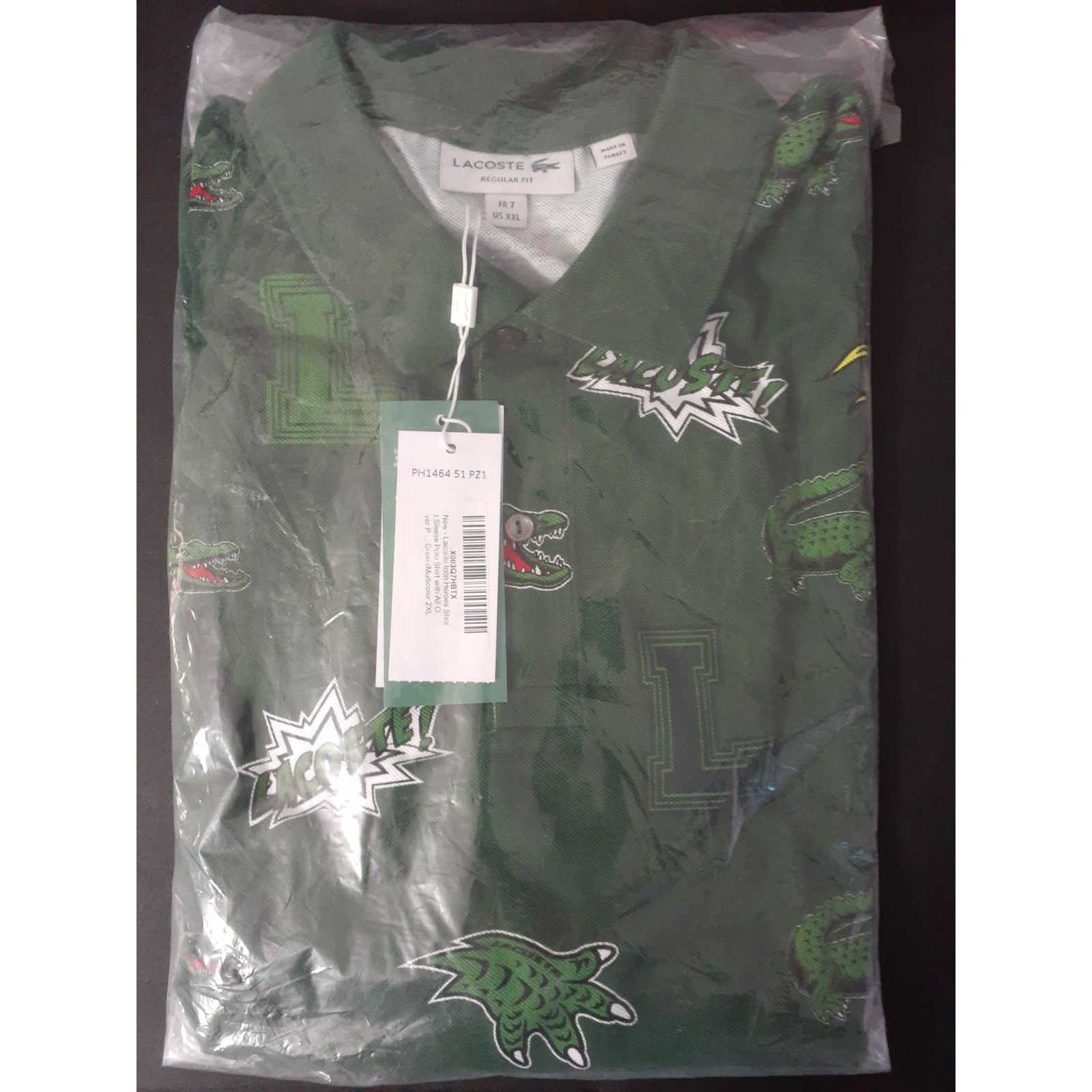 Lacoste Lacoste Icon Heroes Short Sleeve Polo with All OverPrint 2XL Size US XXL / EU 58 / 5 - 2 Thumbnail