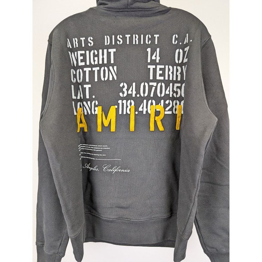 Amiri o1rshd1 Miltary Specs Stencil Hoodie in Black Size US S / EU 44-46 / 1 - 16 Thumbnail