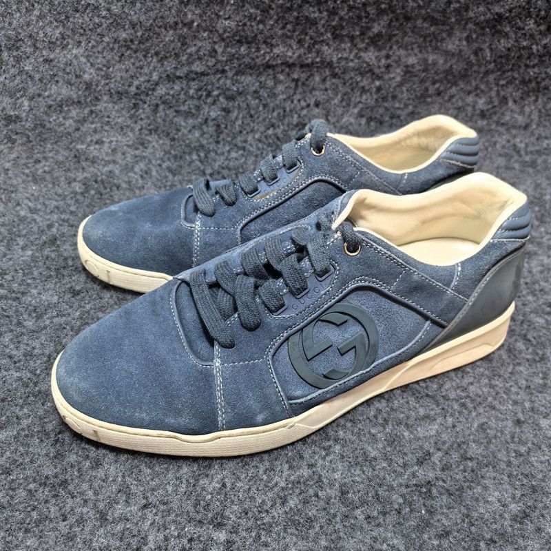 Gucci Gucci Blue Suede Sneakers for Men Size US 9 / EU 42 - 1 Thumbnail