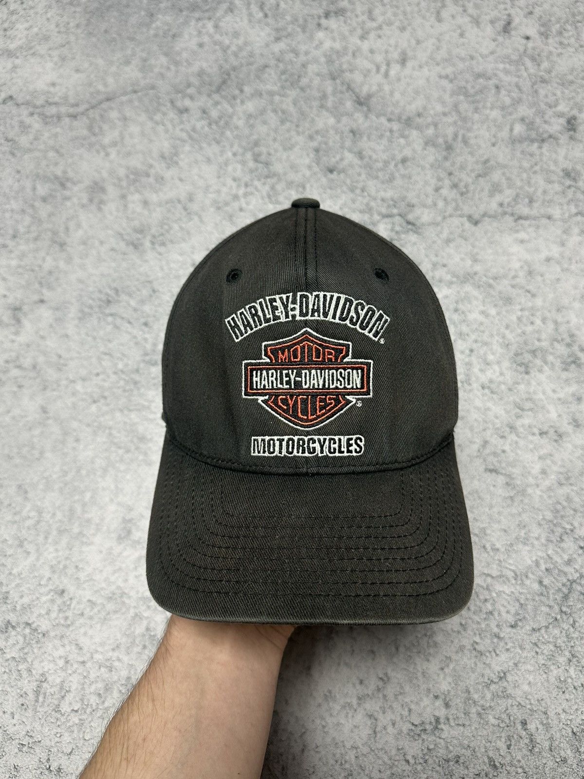 Vintage Vintage Harley Davidson Faded Flexfit Cap Size ONE SIZE - 4 Thumbnail