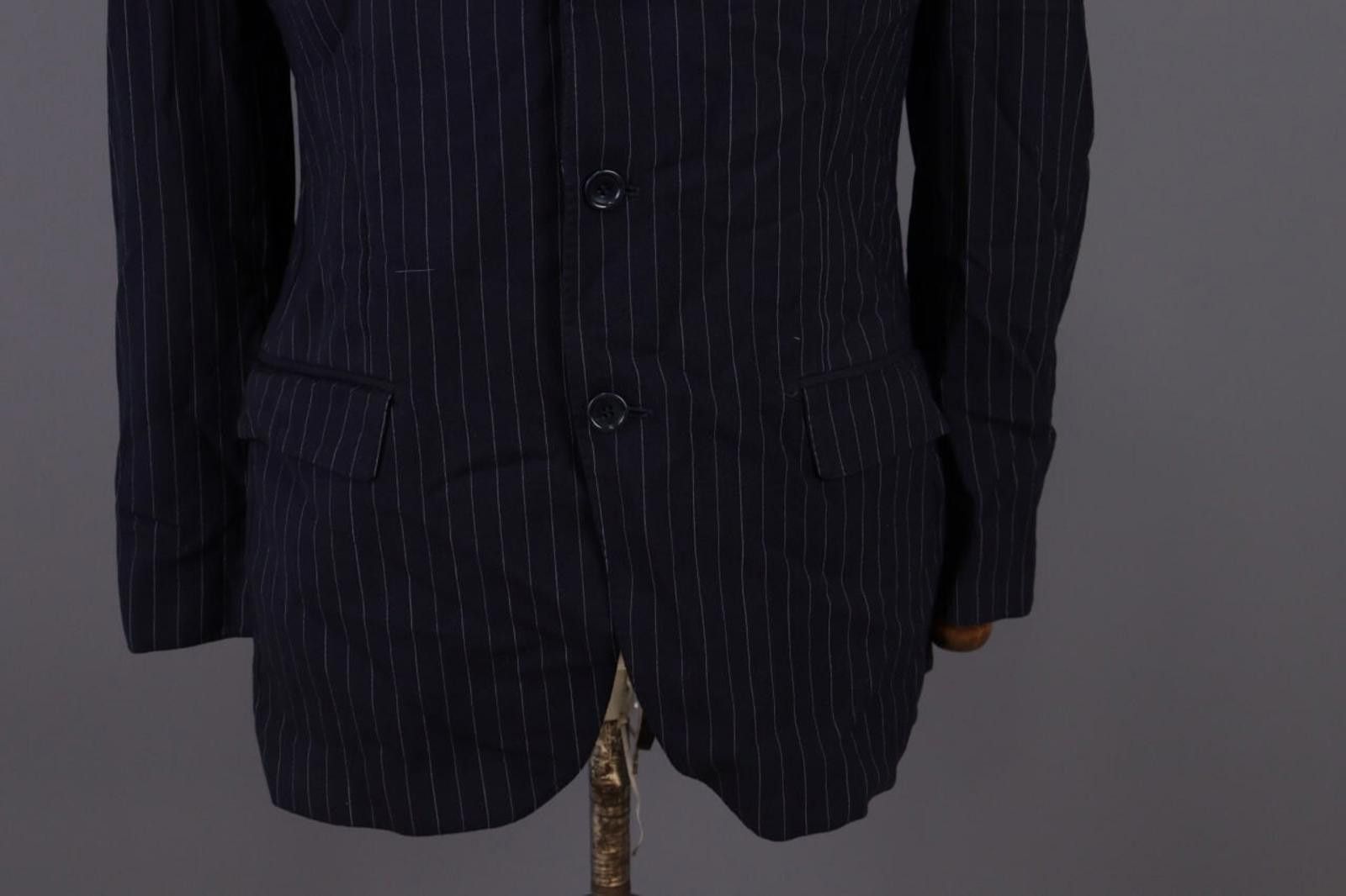 Designer Boggi Milano Black Stripe Wool Sport Coat Size EU 46 US 36 M Size 40R - 4 Thumbnail