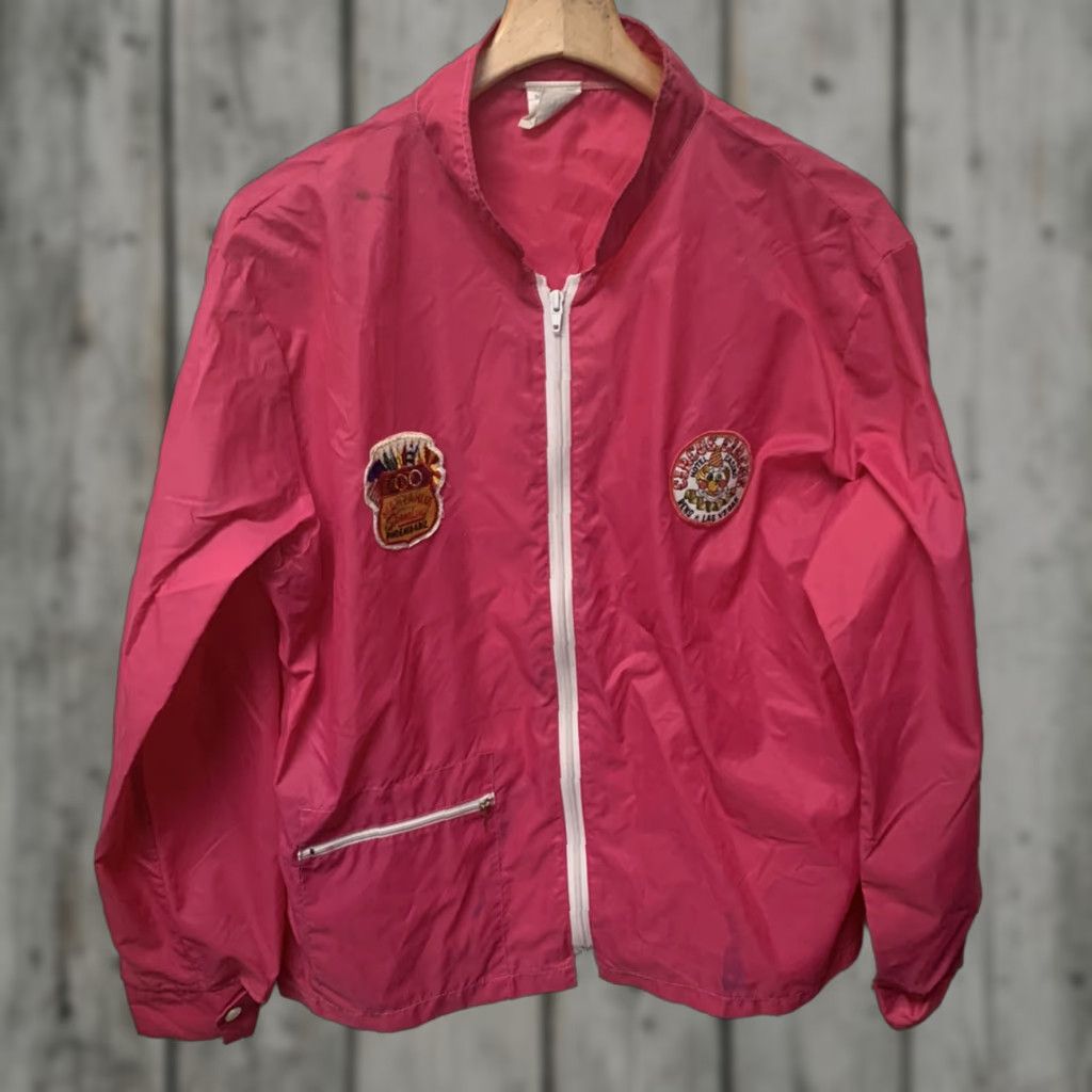 Vintage VINTAGE Kamped Firez 70s Pink Nylon Race Jacket Adult XL Size US XL / EU 56 / 4 - 1 Thumbnail
