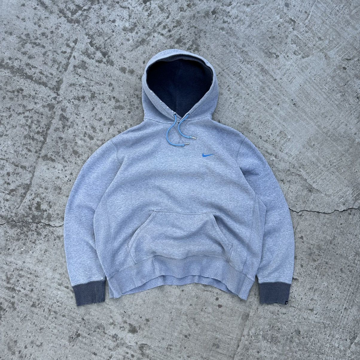 Nike VTG Nike Hoodie Blue Swoosh Size XXL Y2K 00s Grunge Crazy Size US XXL / EU 58 / 5 - 1 Thumbnail