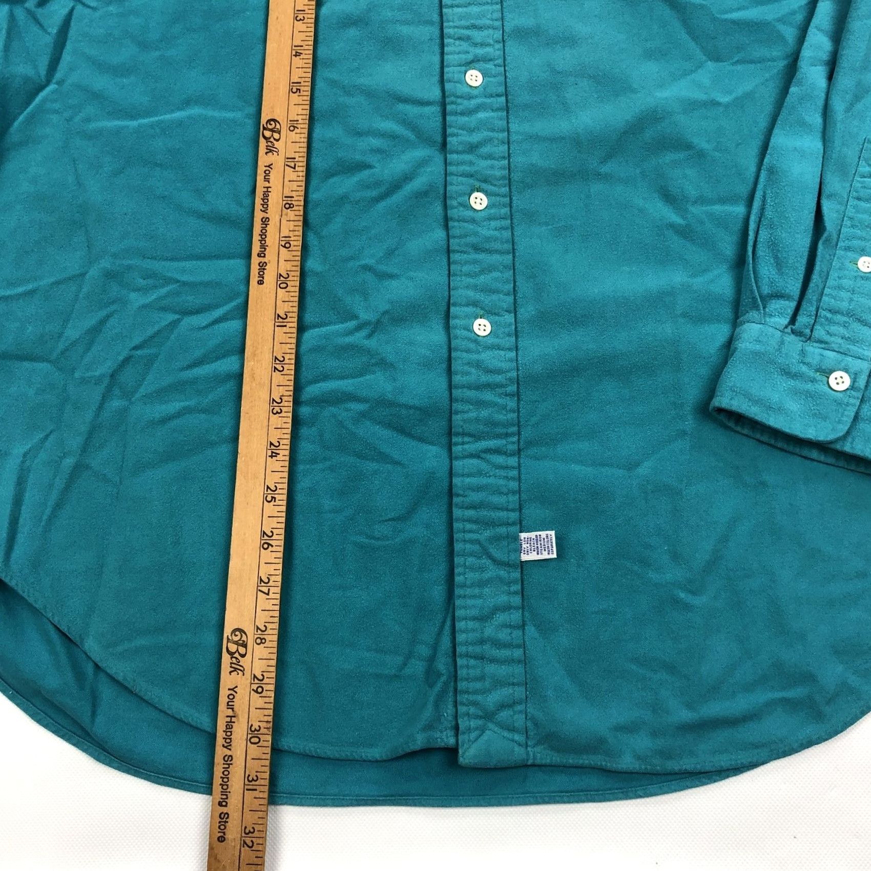 Ralph Lauren Ralph Lauren Men's XL Button-Down Shirt Teal Long Sleeve Pony Chamios Flannel Embroidered Logo Polo Pony Size US XL / EU 56 / 4 - 7 Thumbnail