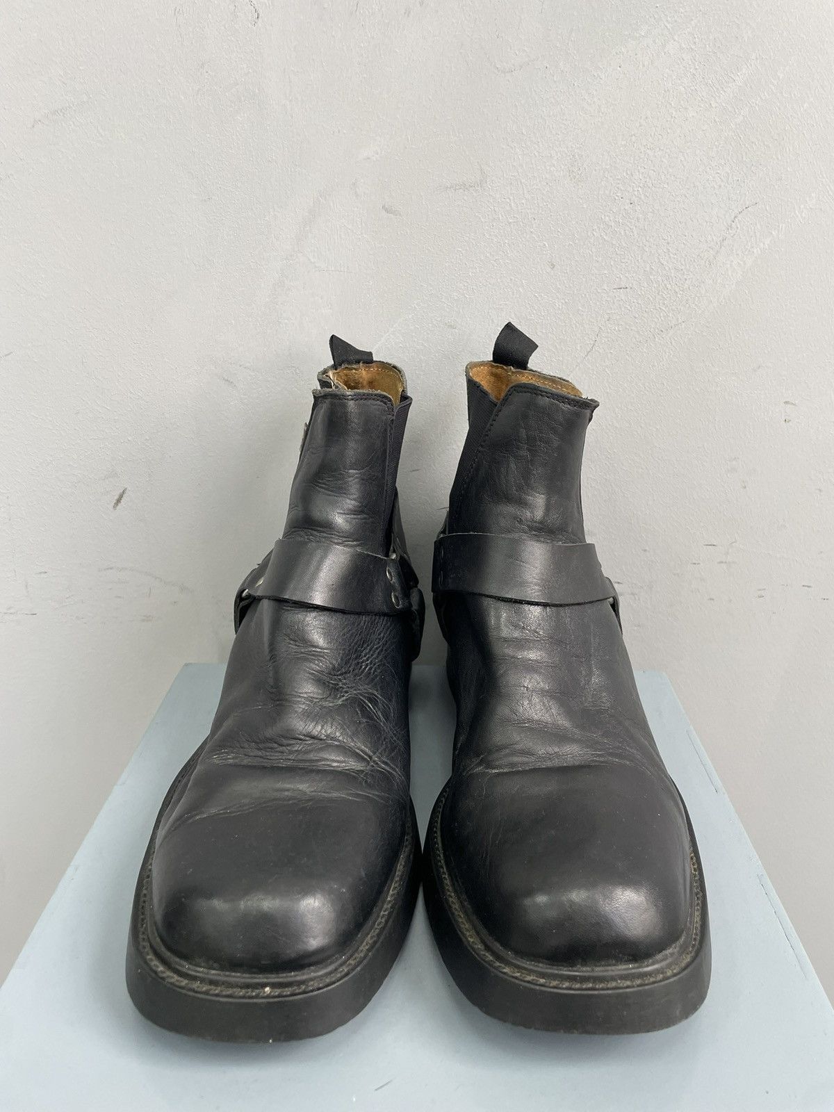 Lee Lee Leather Ankle Boots Western Platform Style Made in UK Size US 11 / EU 44 - 3 Thumbnail