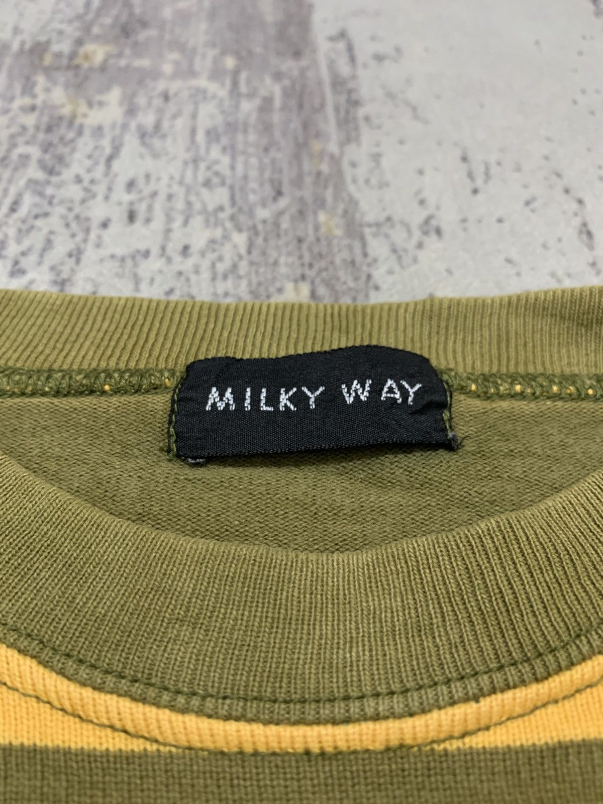 Japanese Brand VINTAGE LONG SLEEVE MILKY WAY GRUNGE STRIPE TEE Size US M / EU 48-50 / 2 - 5 Thumbnail