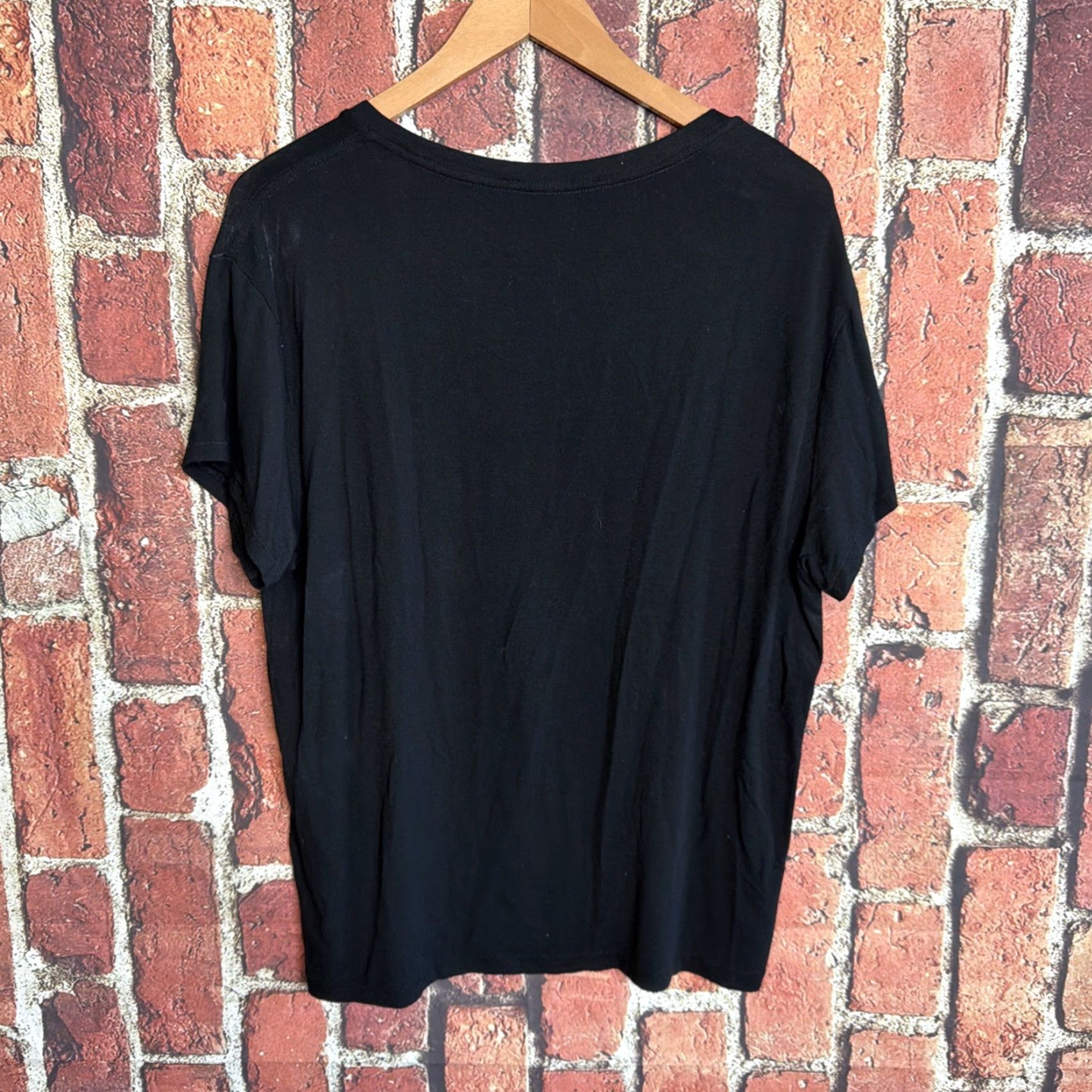 Ralph Lauren Lauren Ralph Lauren Shirt Women Large Black 100% Cotton Scoop Neck Short Sleeve Regular Fit Logo Size L / US 10 / IT 46 - 3 Thumbnail