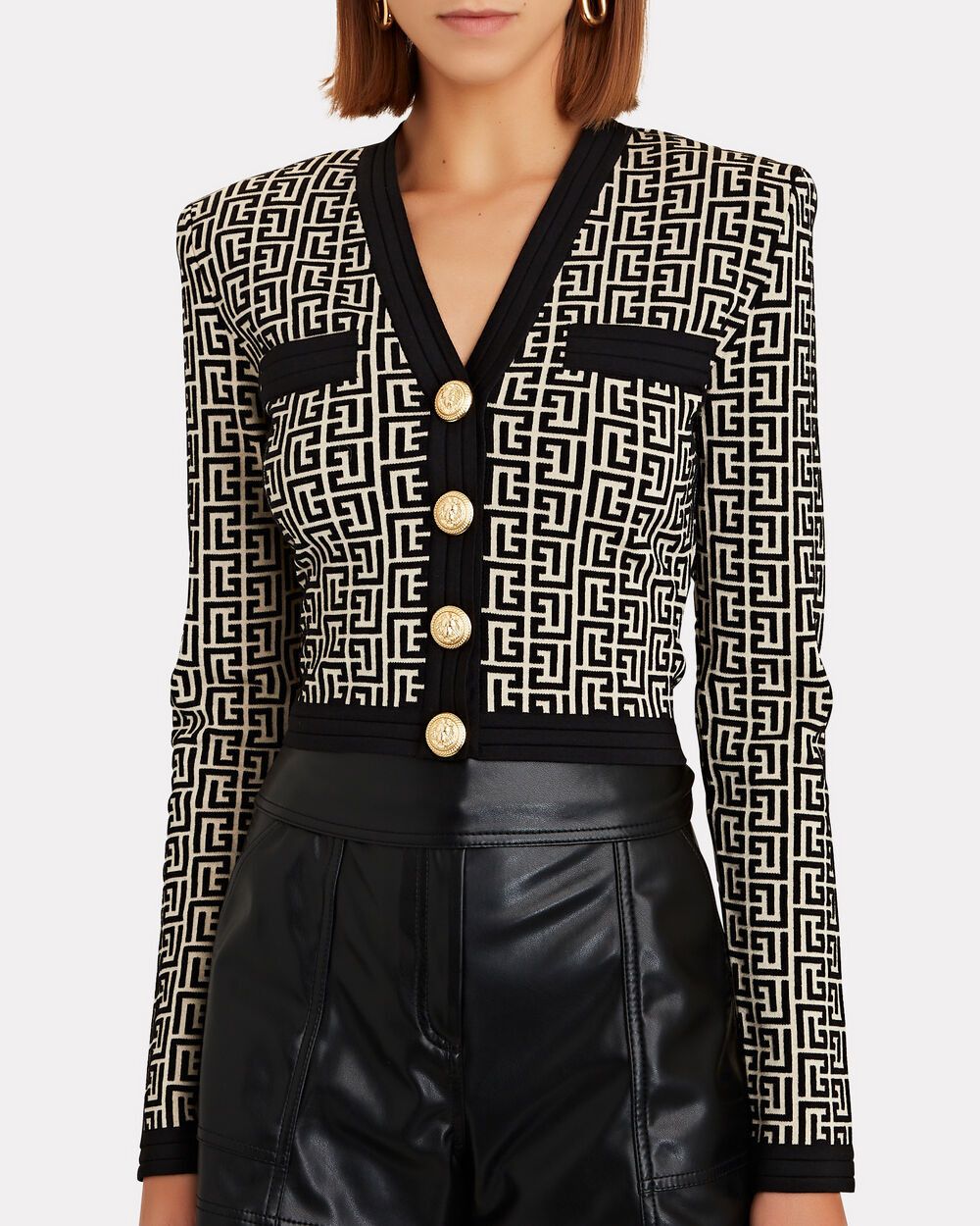 Balmain o1w1db10624 Cardigan in Blue Size S / US 4 / IT 40 - 3 Thumbnail