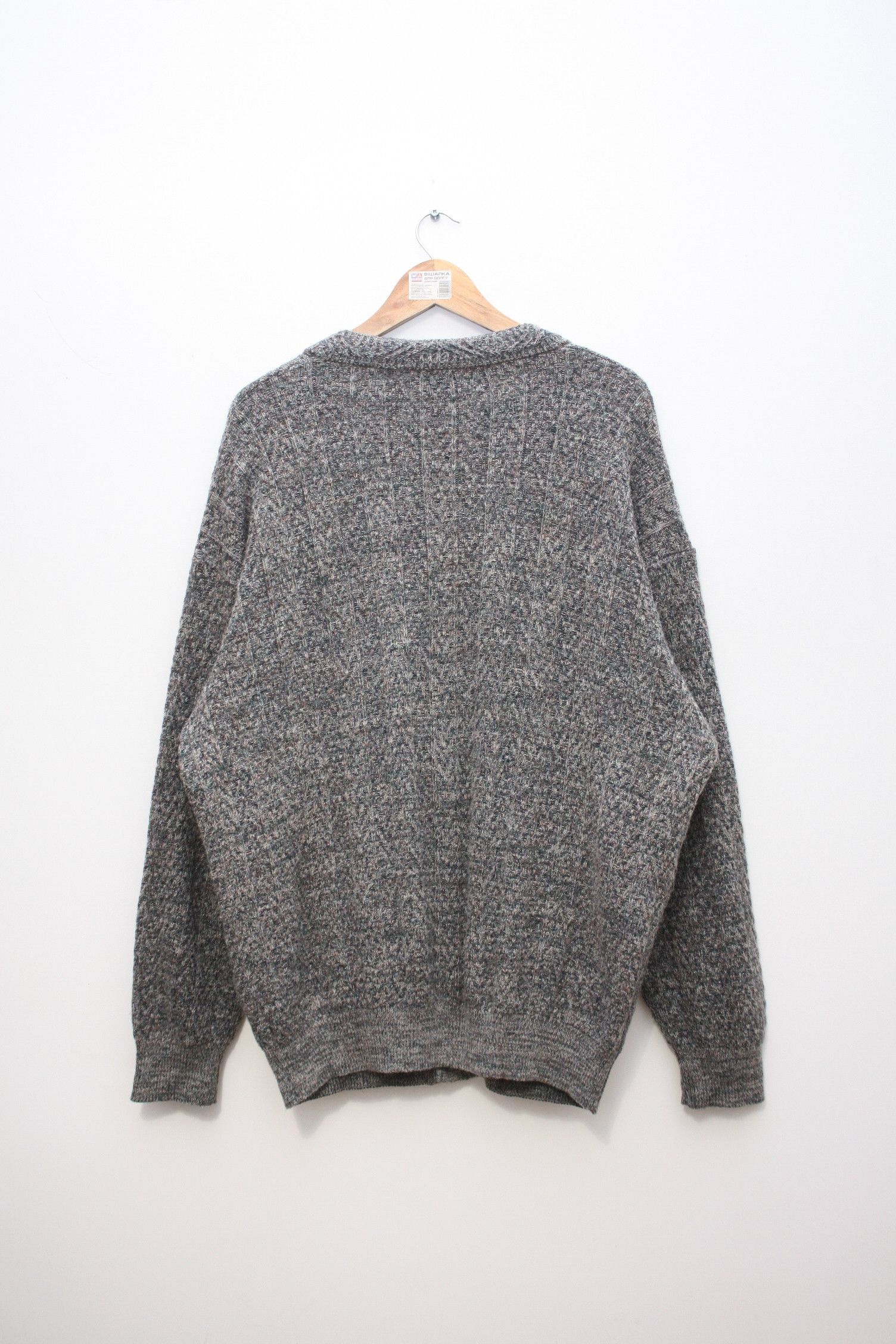 Missoni Example Gray Knitted Wool V-Neck Cardigan