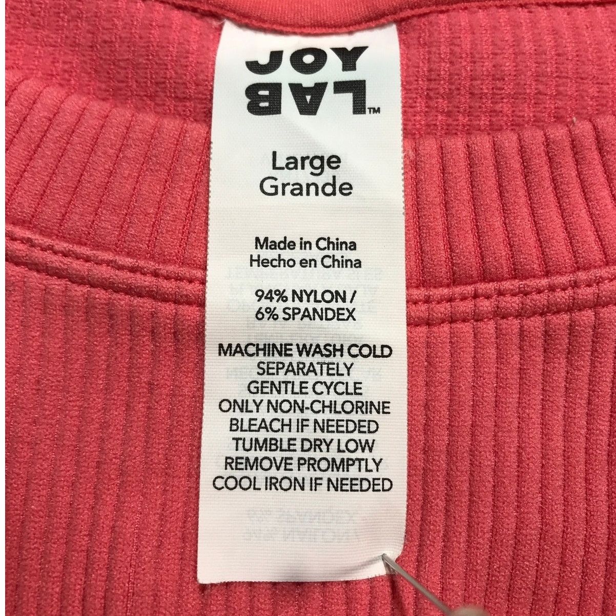 Other JoyLab Pink Crew Neck Ribbed Cropped Activewear Tee Women L Size L / US 10 / IT 46 - 4 Thumbnail