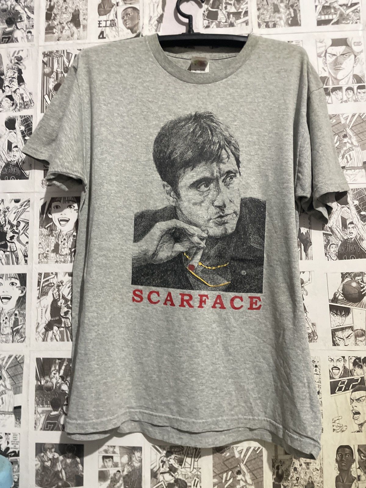 Japanese Brand × Vintage Vintage Scarface Al Pacino Movie Promo Gray T-Shirt Size L Size US L / EU 52-54 / 3 - 1 Thumbnail