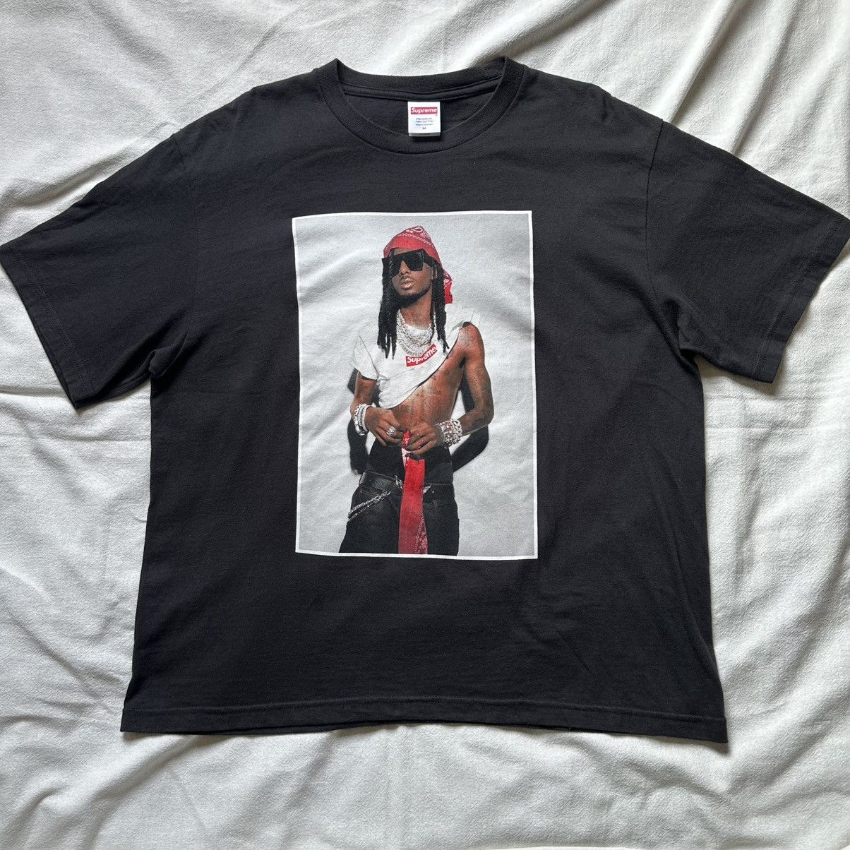 Supreme SUPREME PLAYBOI CARTI PHOTO TEE PURPLE M | Grailed