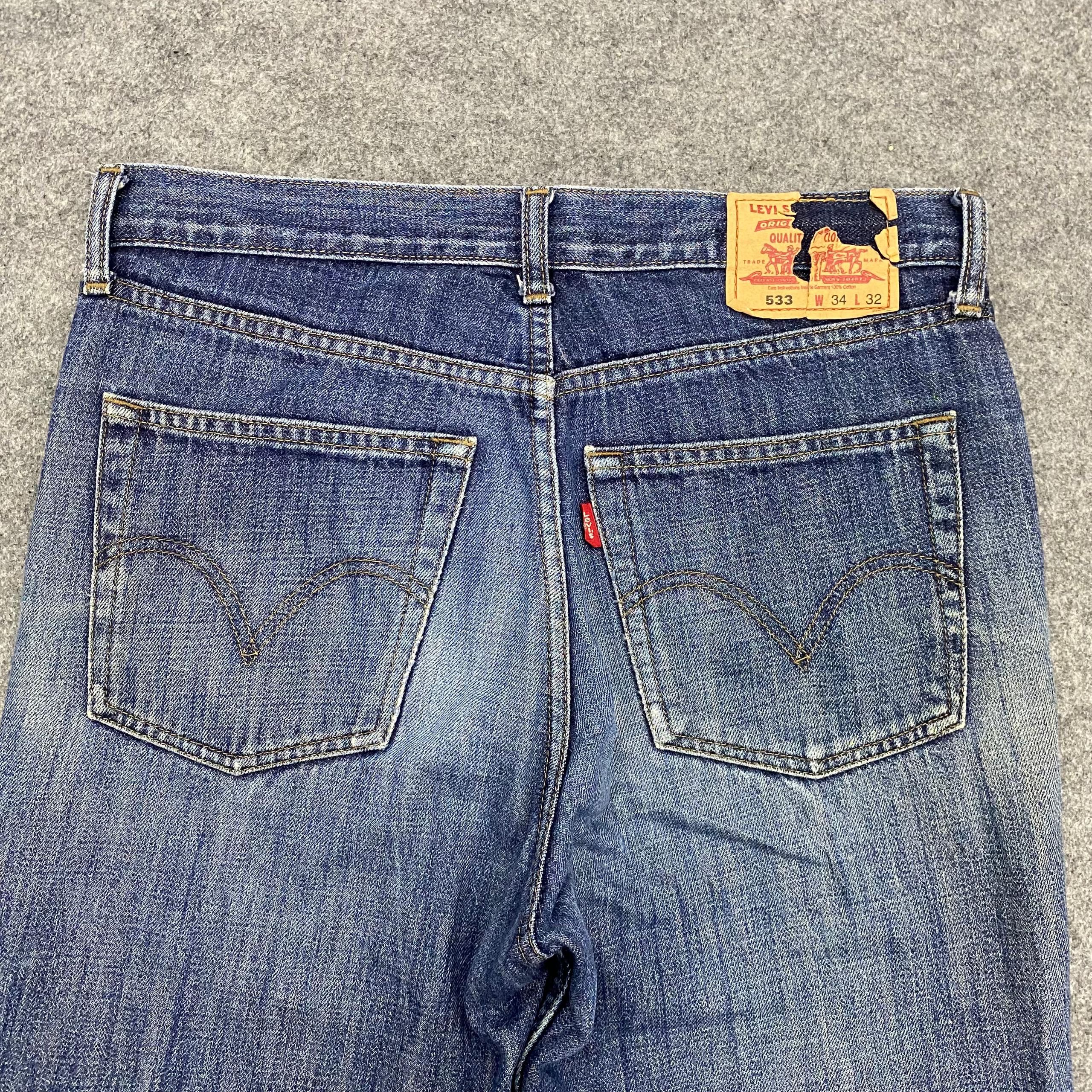 Japanese Brand 💥Vintage Levis 533 Distressed Denim Kurt Cobain Style Size US 34 / EU 50 - 15 Thumbnail