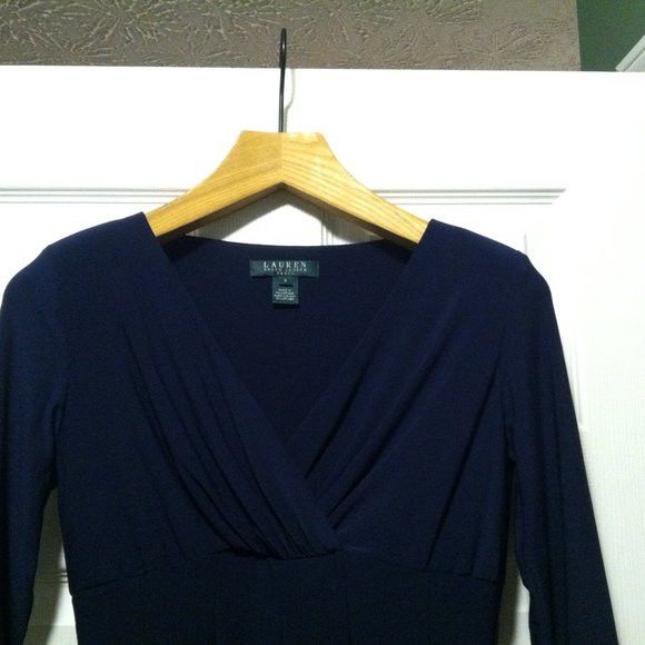 Ralph Lauren RALPH LAUREN WOMEN'S NEW BLUE 95%POLYESTER DRESS SIZE: 2 Size XS / US 0-2 / IT 36-38 - 3 Thumbnail