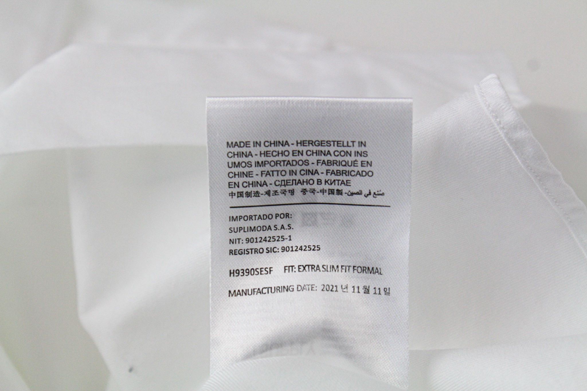 Suitsupply 41/16 Extra Slim Cotton White Twill 72525 Size 40R - 7 Thumbnail