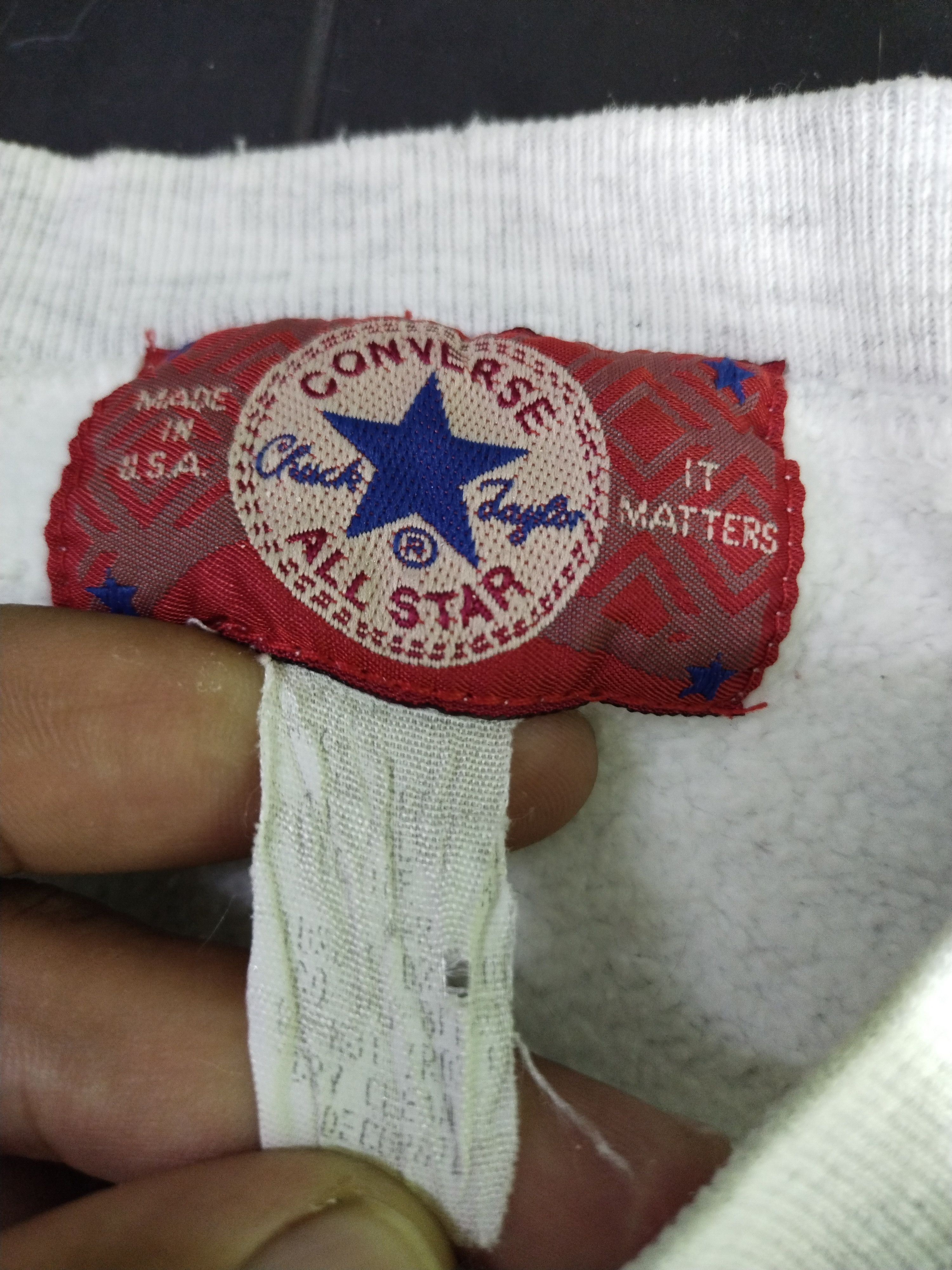 Converse × Vintage Vintage 93's Converse All Star Made in USA Promo Sweat Rare Size US M / EU 48-50 / 2 - 10 Thumbnail
