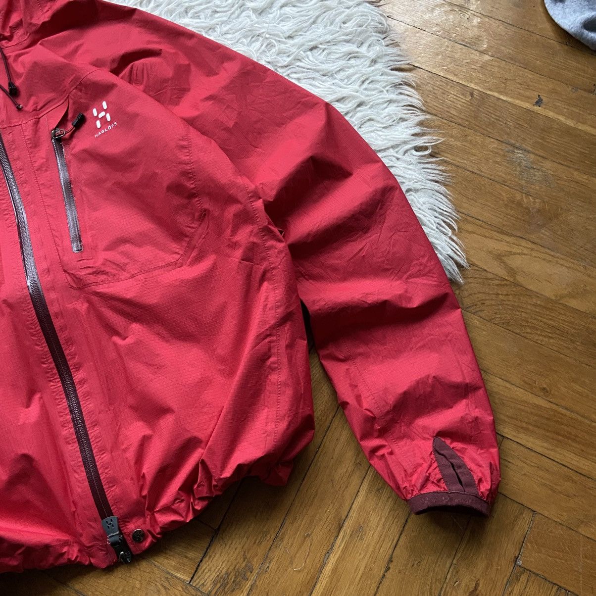 Haglofs 📌 Outdoor Haglofs Gore-Tex Light Rain Gorpcore Jacket Size L / US 10 / IT 46 - 4 Thumbnail