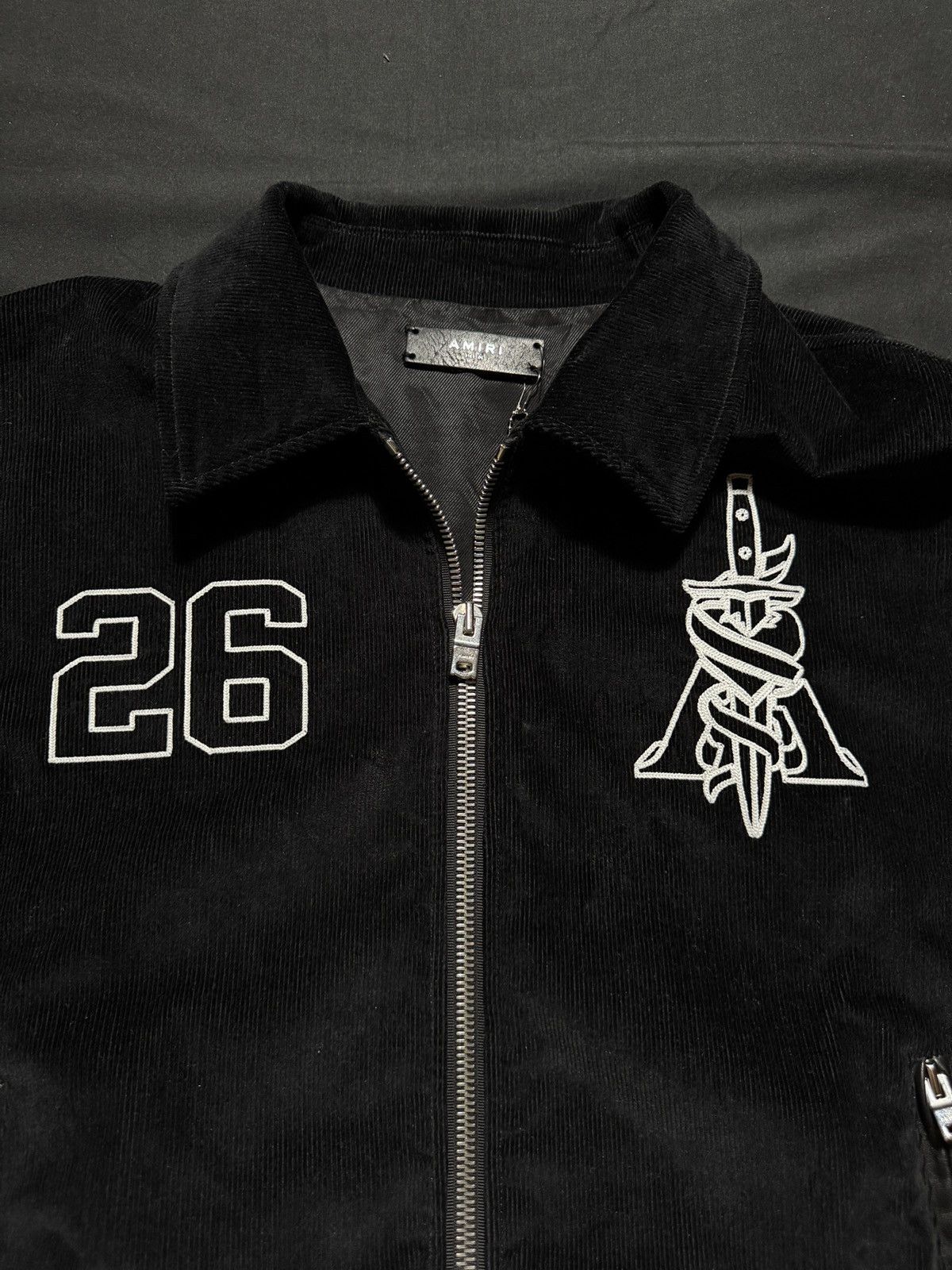 Amiri AMIRI CORDUROY BROTHERS VARSITY JACKET BLACK Size US XL / EU 56 / 4 - 5 Thumbnail