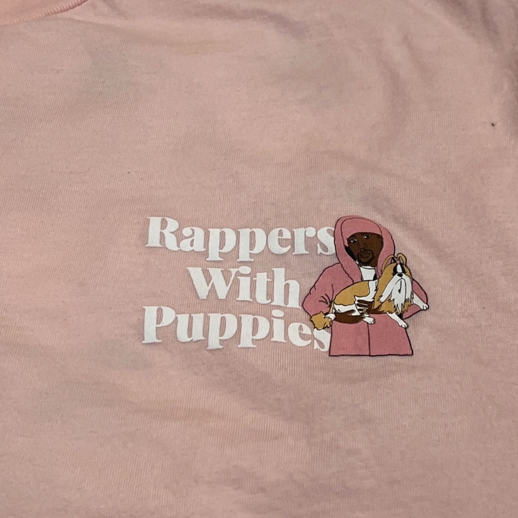 Pinko Dog Limited Rappers With Puppies Pink T Shirt Women’s L Graphic Shirt Size L / US 10 / IT 46 - 2 Thumbnail