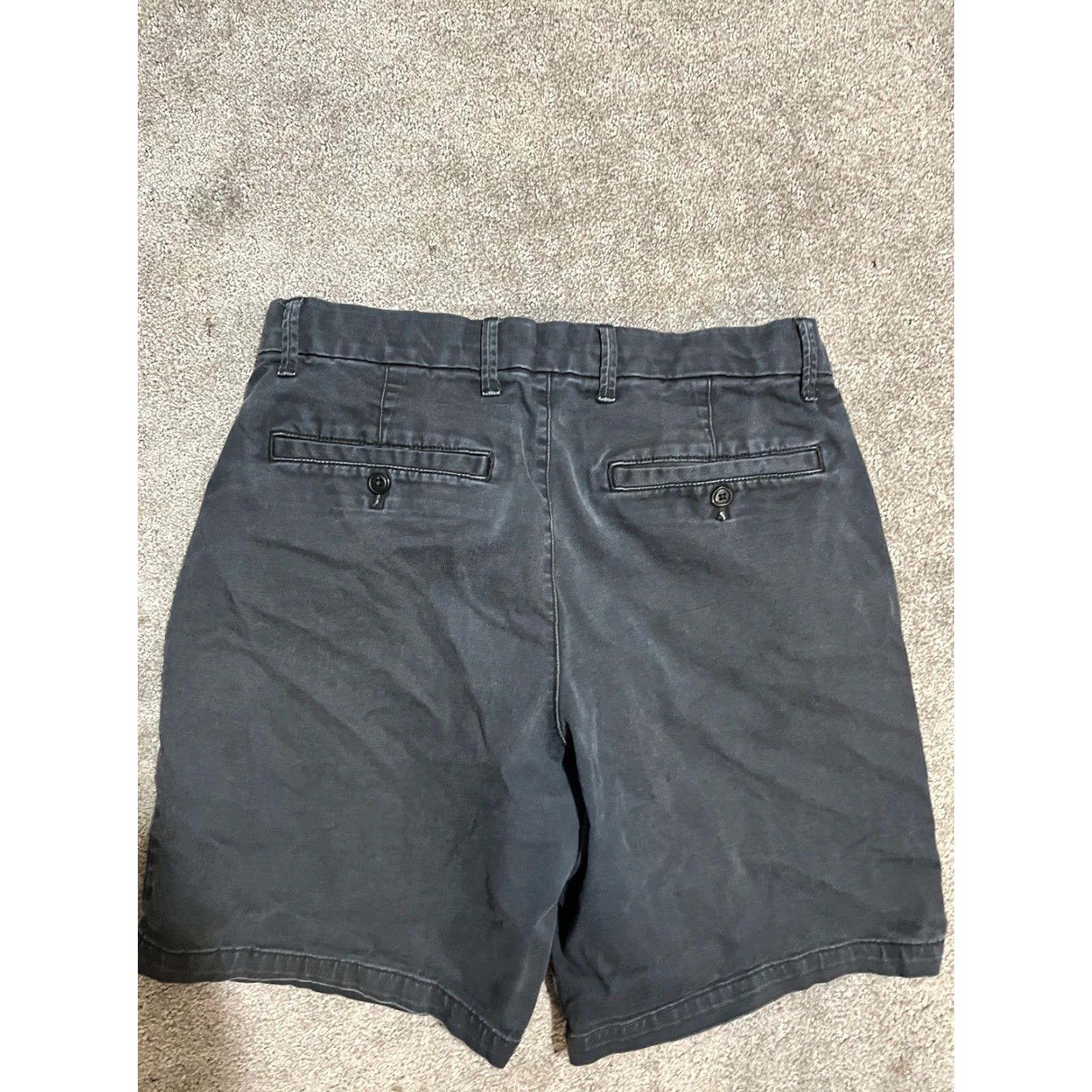 Gap Gap Mens 8 Inch Short Mid Rise Stretch Gapflex Navy Blue Chino Casual Regular 29 Distressed? Size US 29 - 2 Thumbnail