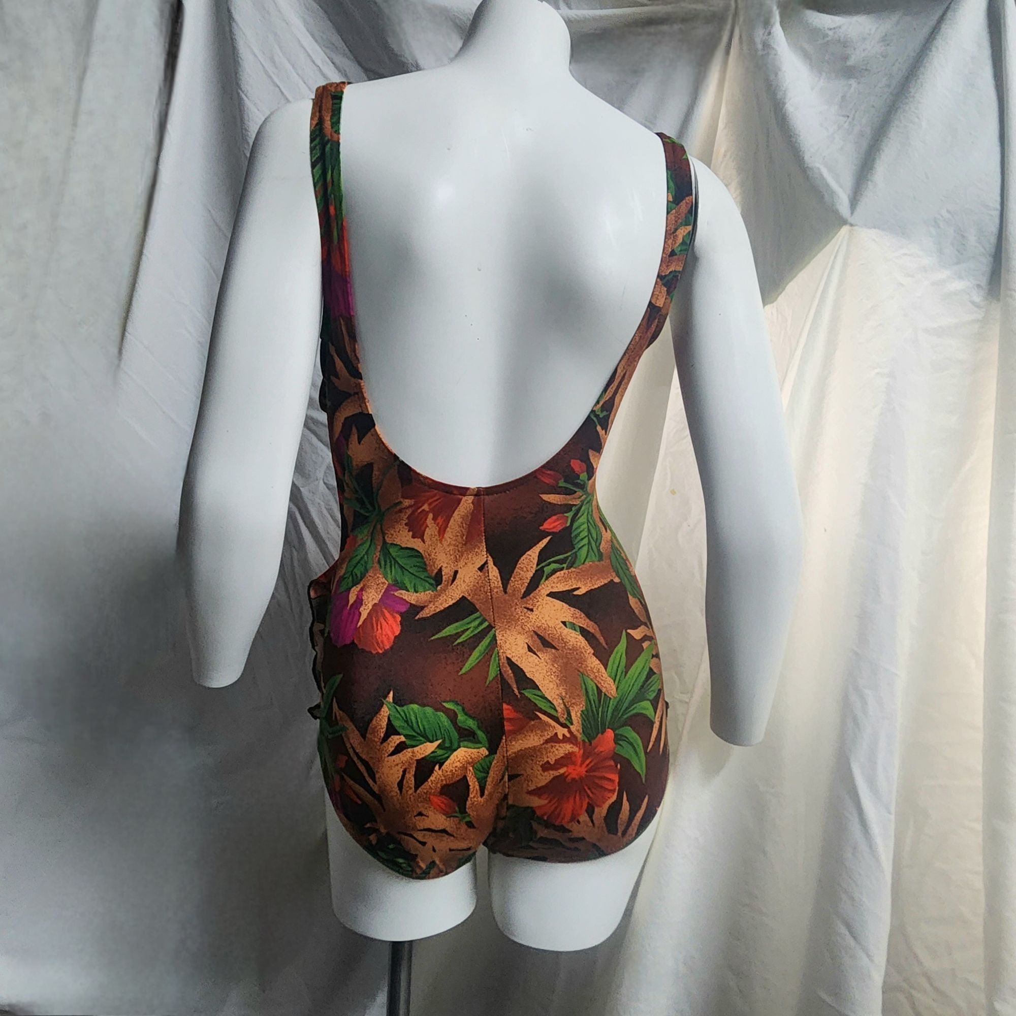 Jantzen Vintage Jantzen Swimsuit One Piece Tropical Skirt Retro Pinu Size XS / US 0-2 / IT 36-38 - 6 Thumbnail