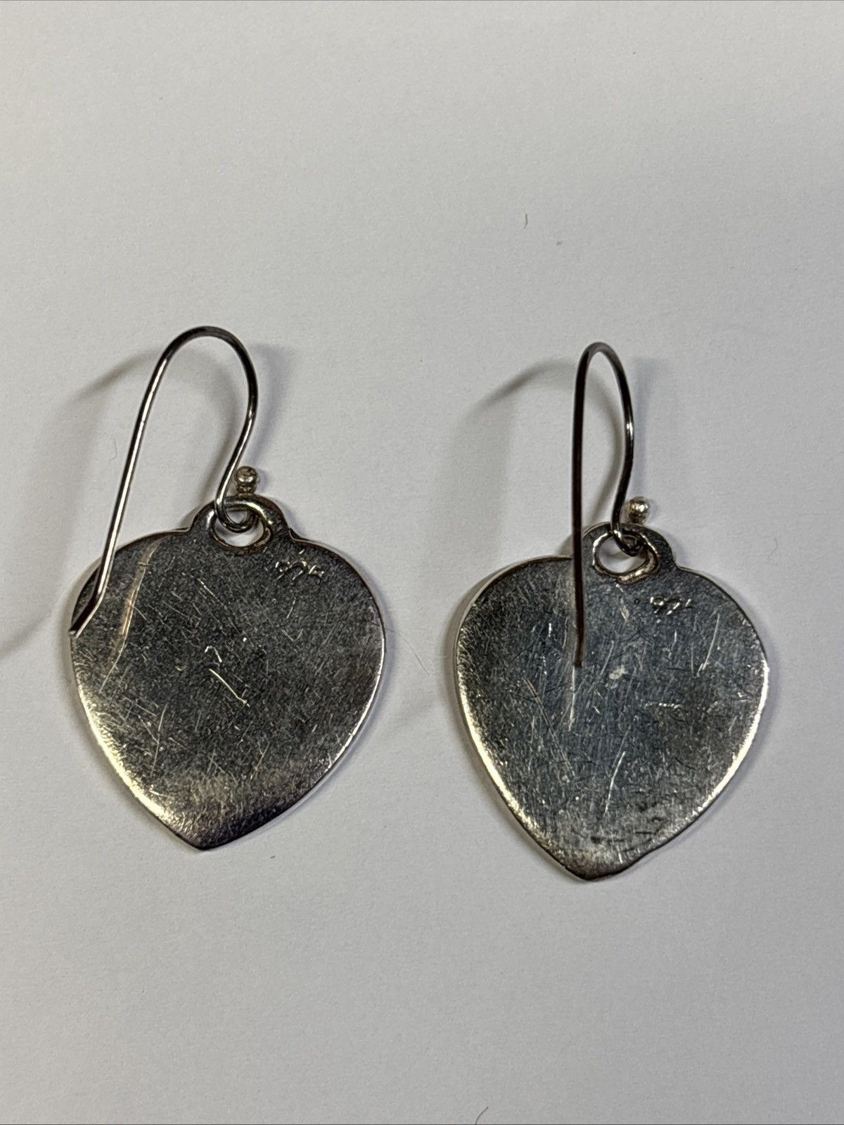 Other Vintage .925 Sterling Silver Heart Shaped Dangle Earrings Size ONE SIZE - 4 Thumbnail