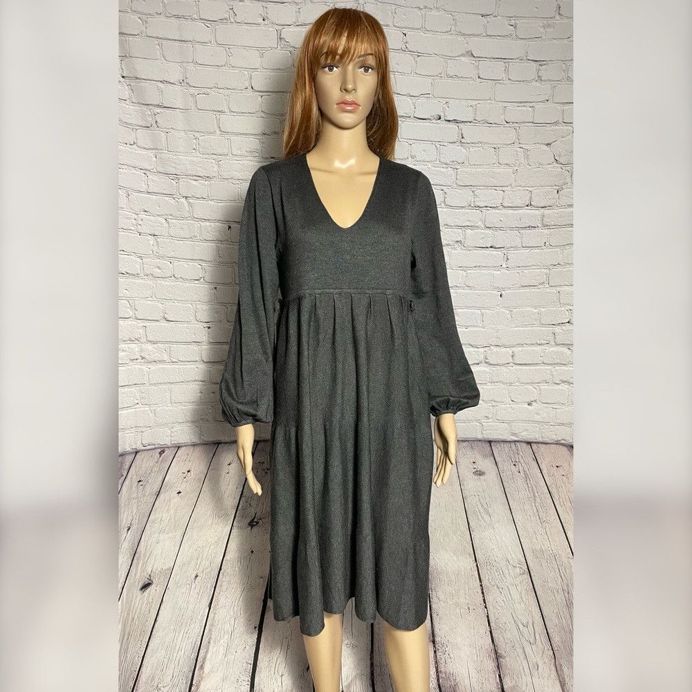 Other NWT New $148 Max Studio Elbow Sleeve Sweater Grey Midi Dres Size M / US 6-8 / IT 42-44 - 3 Thumbnail