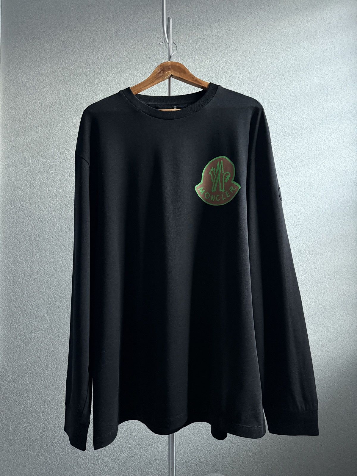Moncler Green Chest Logo Longsleeve Size US XL / EU 56 / 4 - 1 Thumbnail