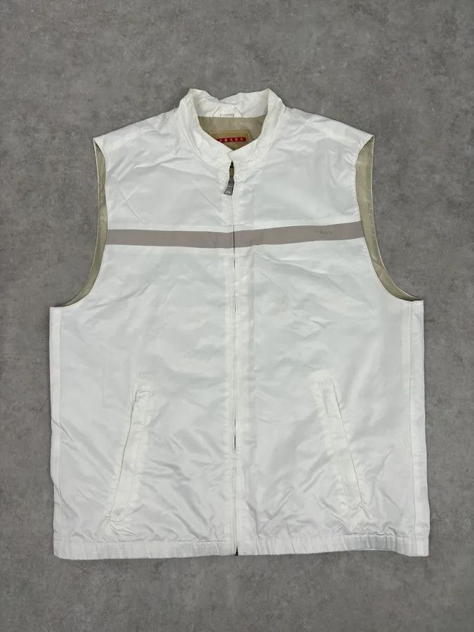 Prada AW2009 Prada White Sport Reflective Strip Nylon Vest Size US M / EU 48-50 / 2 - 1 Thumbnail