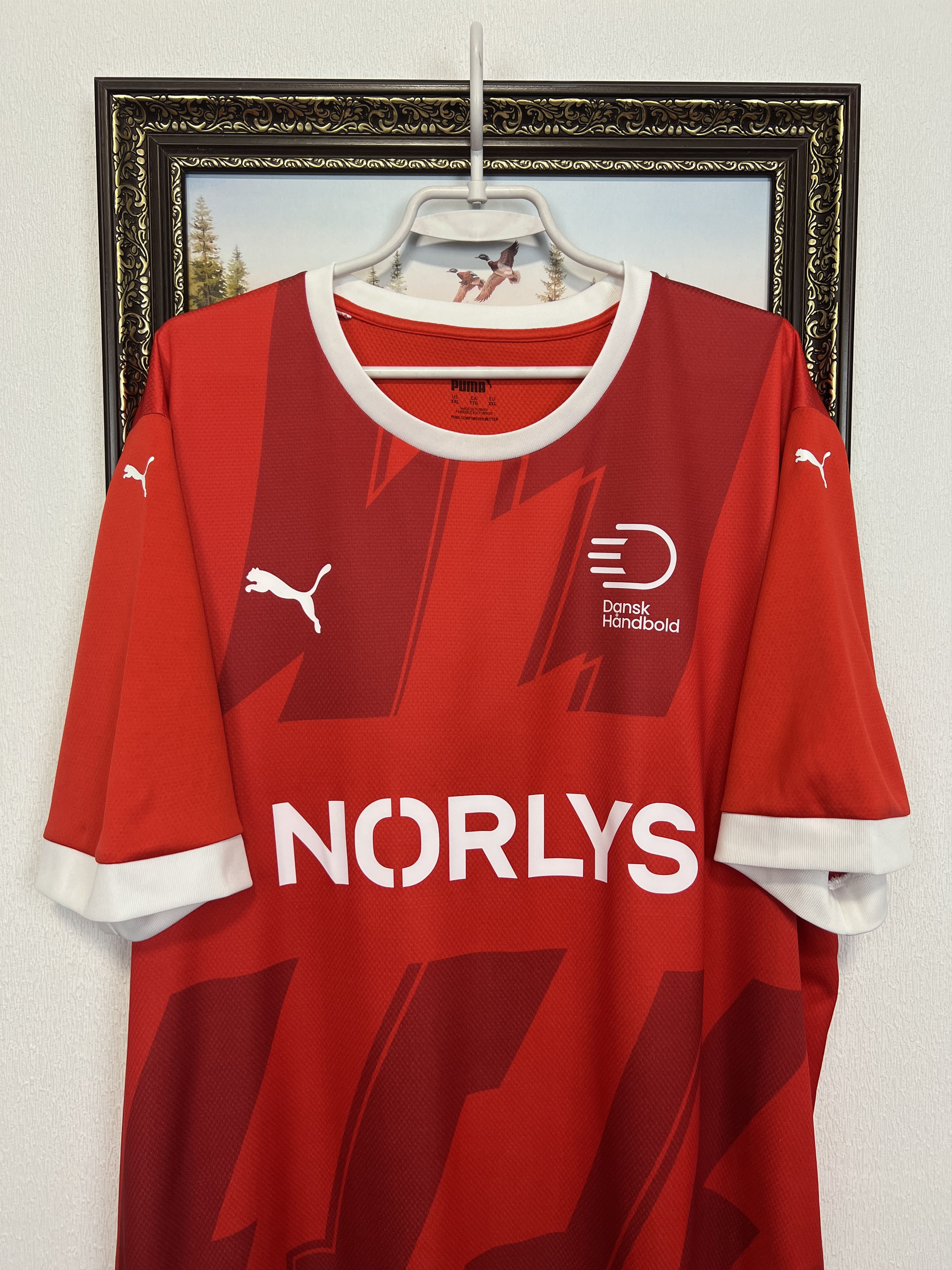 Puma Puma Denmark Handball Red Shirt Sport Trikot Jersey Athletic Size US XXL / EU 58 / 5 - 2 Thumbnail