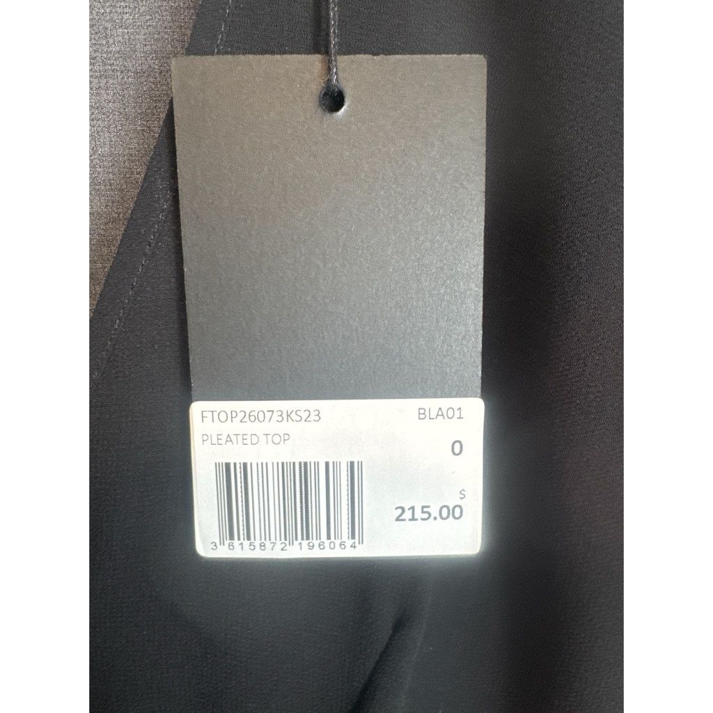 The Kooples NWT The Kooples Black Pleated V-Neck Top Size XS $215 Size XS / US 0-2 / IT 36-38 - 10 Thumbnail