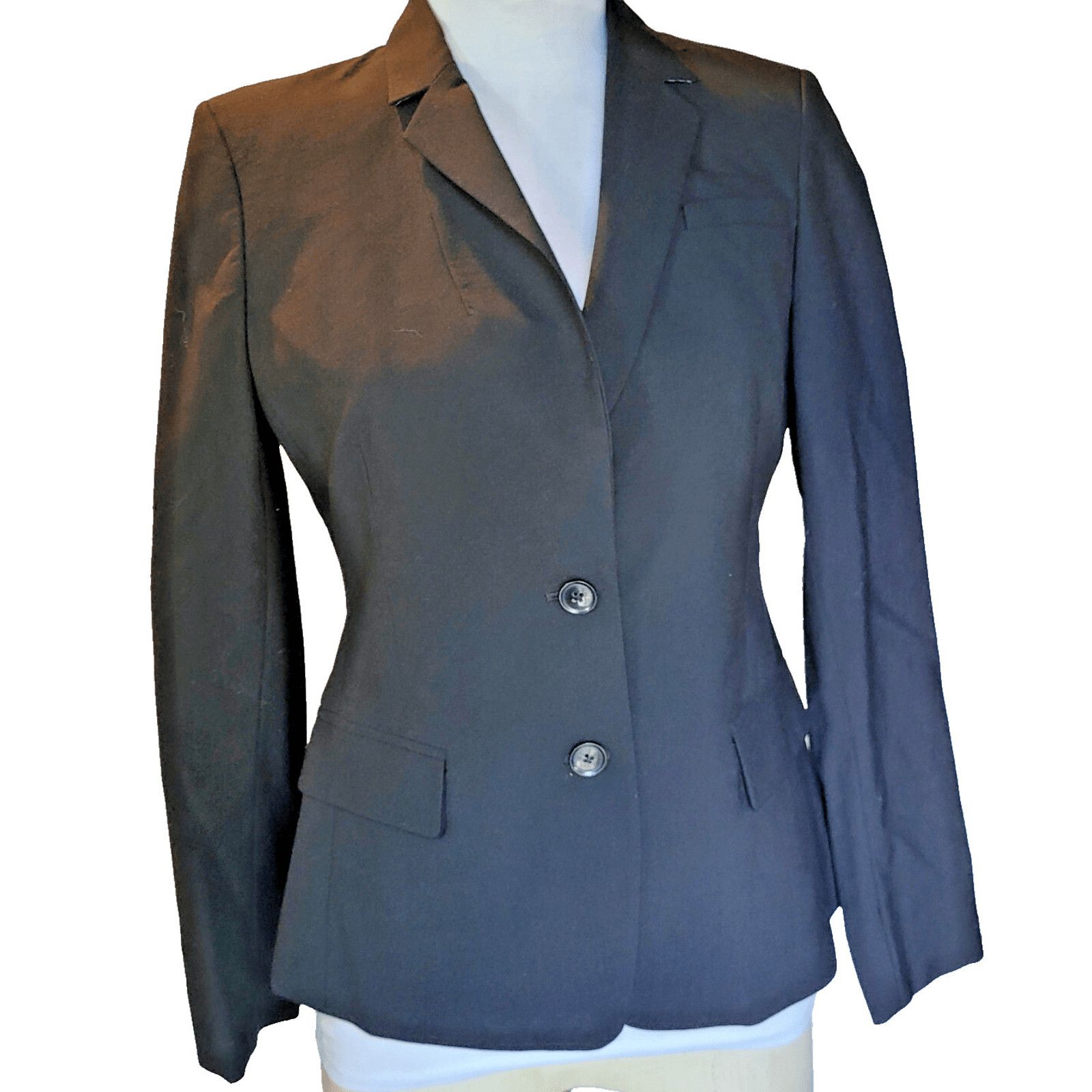 Banana Republic Banana Republic Structured Blazer 6P Black Wool Jacket Size M / US 6-8 / IT 42-44 - 1 Thumbnail
