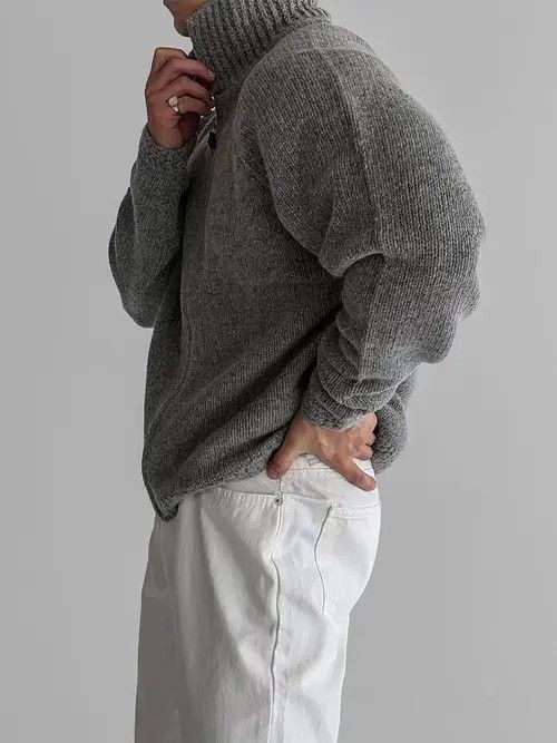 Japanese Brand Vintage Gray L Casual Knit Sweater Lapel Jacket Coat Size US L / EU 52-54 / 3 - 2 Thumbnail
