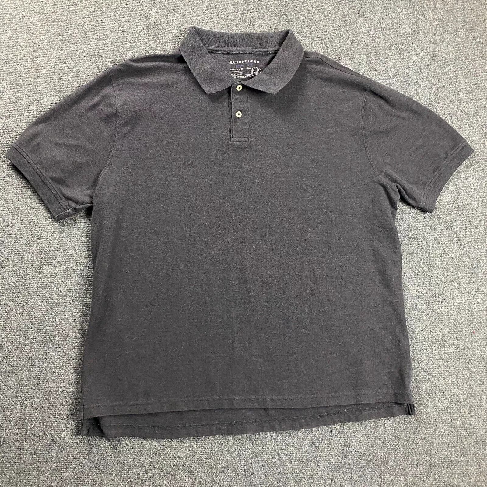 Saddlebred Saddlebred Polo Shirt Mens Extra Large Gray Golf Cotton Size US XL / EU 56 / 4 - 1 Thumbnail