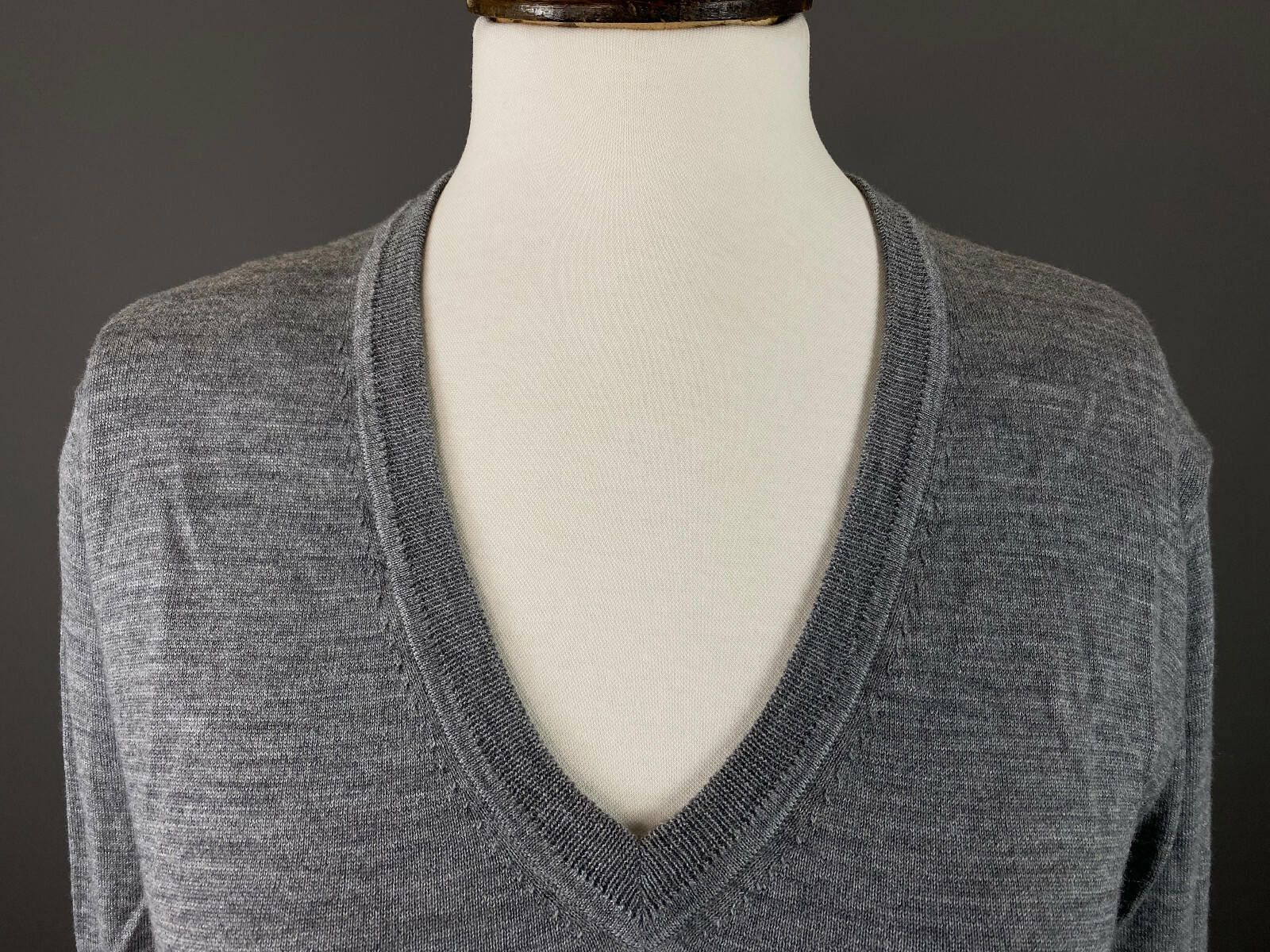 Filippa K Ladies Filippa K Gray Wool V-Neck Sweater Size S Size S / US 4 / IT 40 - 2 Thumbnail