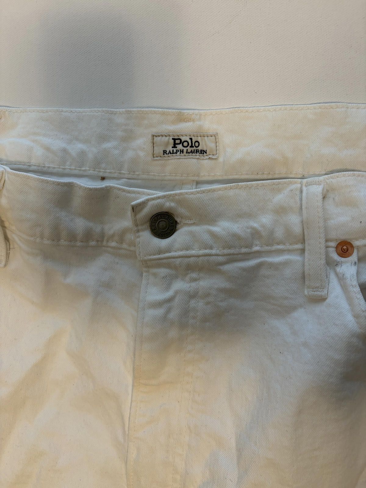 Polo Ralph Lauren Polo Ralph Lauren Men's White Distressed Jeans (Size 44x32) Size US 44 / EU 60 - 2 Thumbnail
