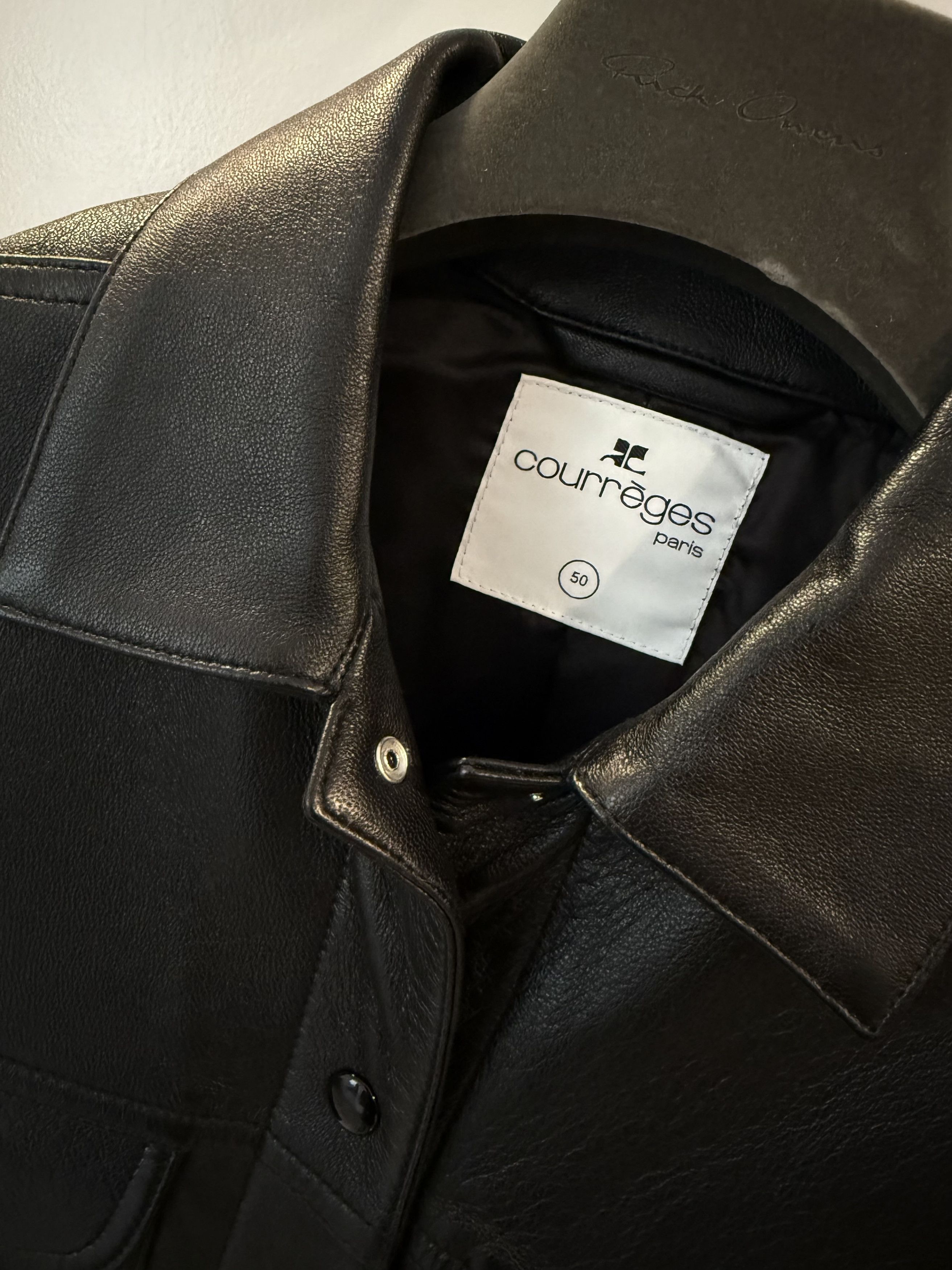 Courreges Courrèges Button-Up Leather Shirt Trucker Jacket - 50 Size US M / EU 48-50 / 2 - 4 Thumbnail