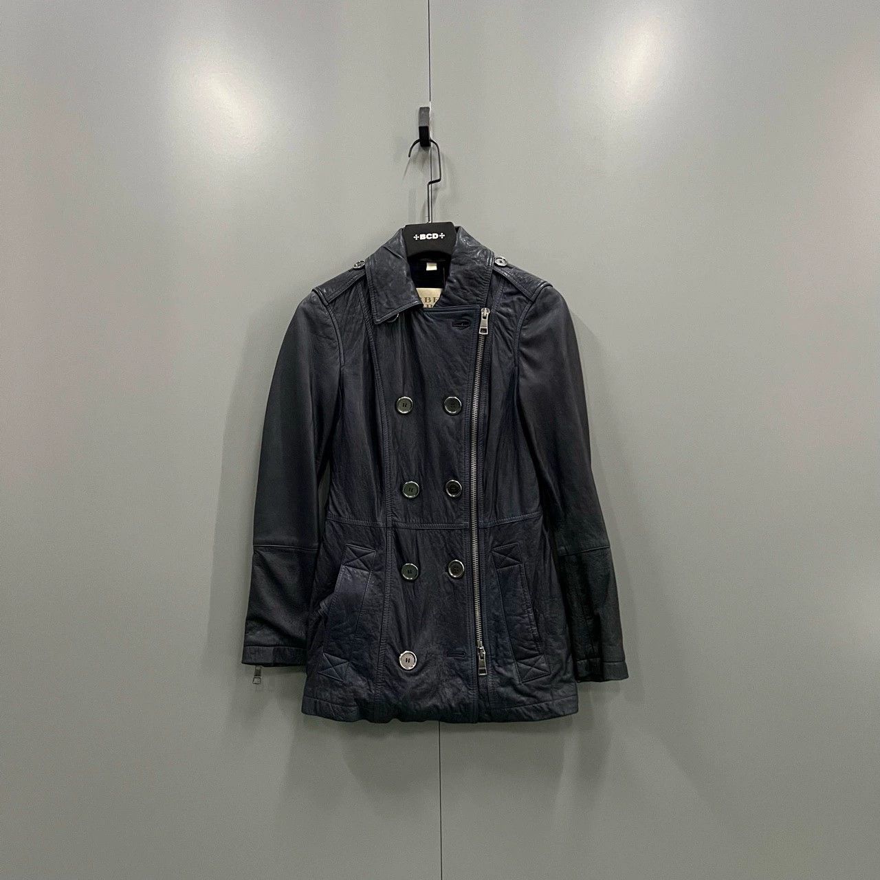 Burberry Burberry Navy Blue Full Leather Coat Size 34 Size US XS / EU 42 / 0 - 1 Thumbnail